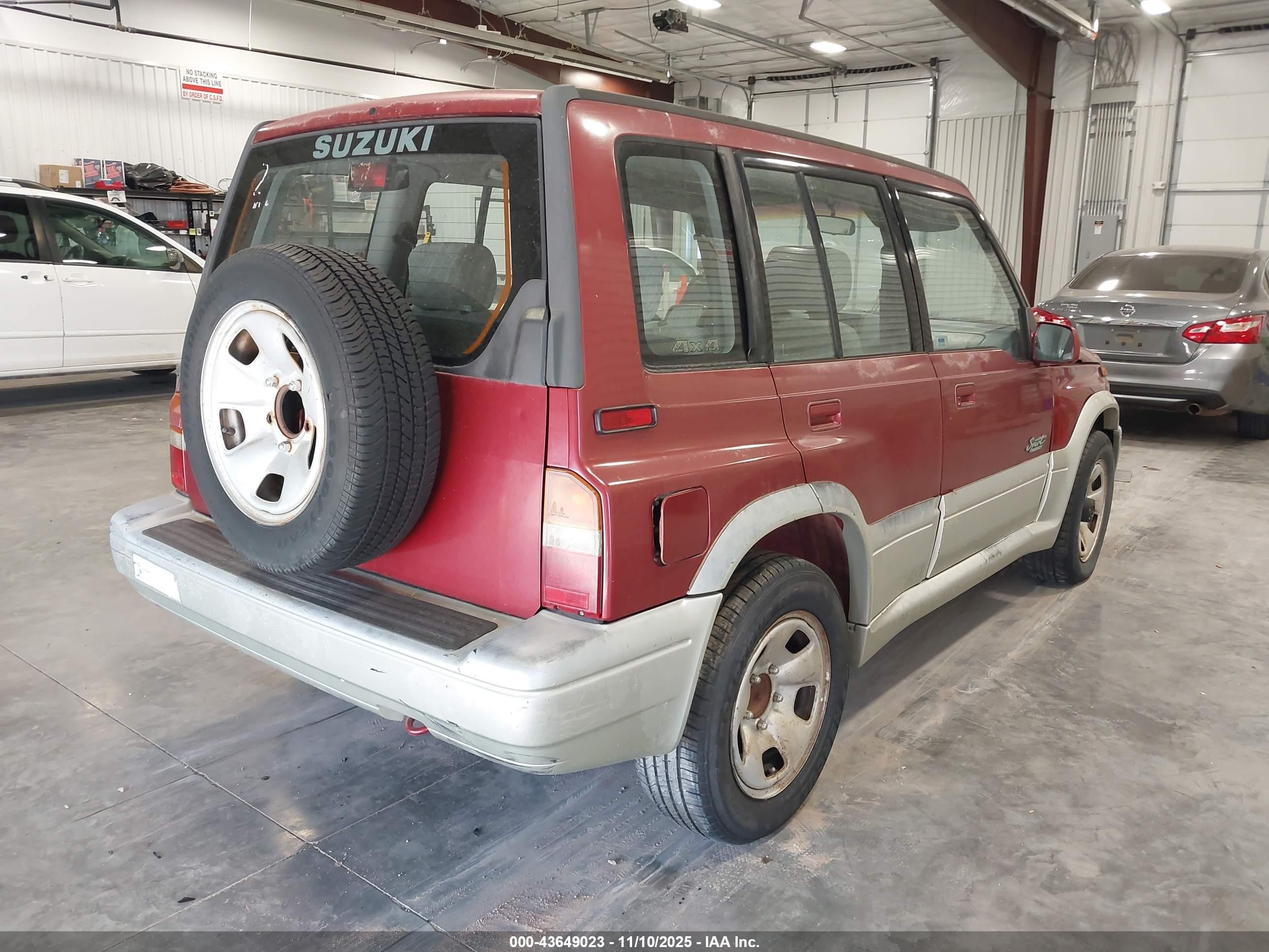 1998 Suzuki Sidekick Jlx Sport/jx Sport Red vin: JS3TD21V2W4101664