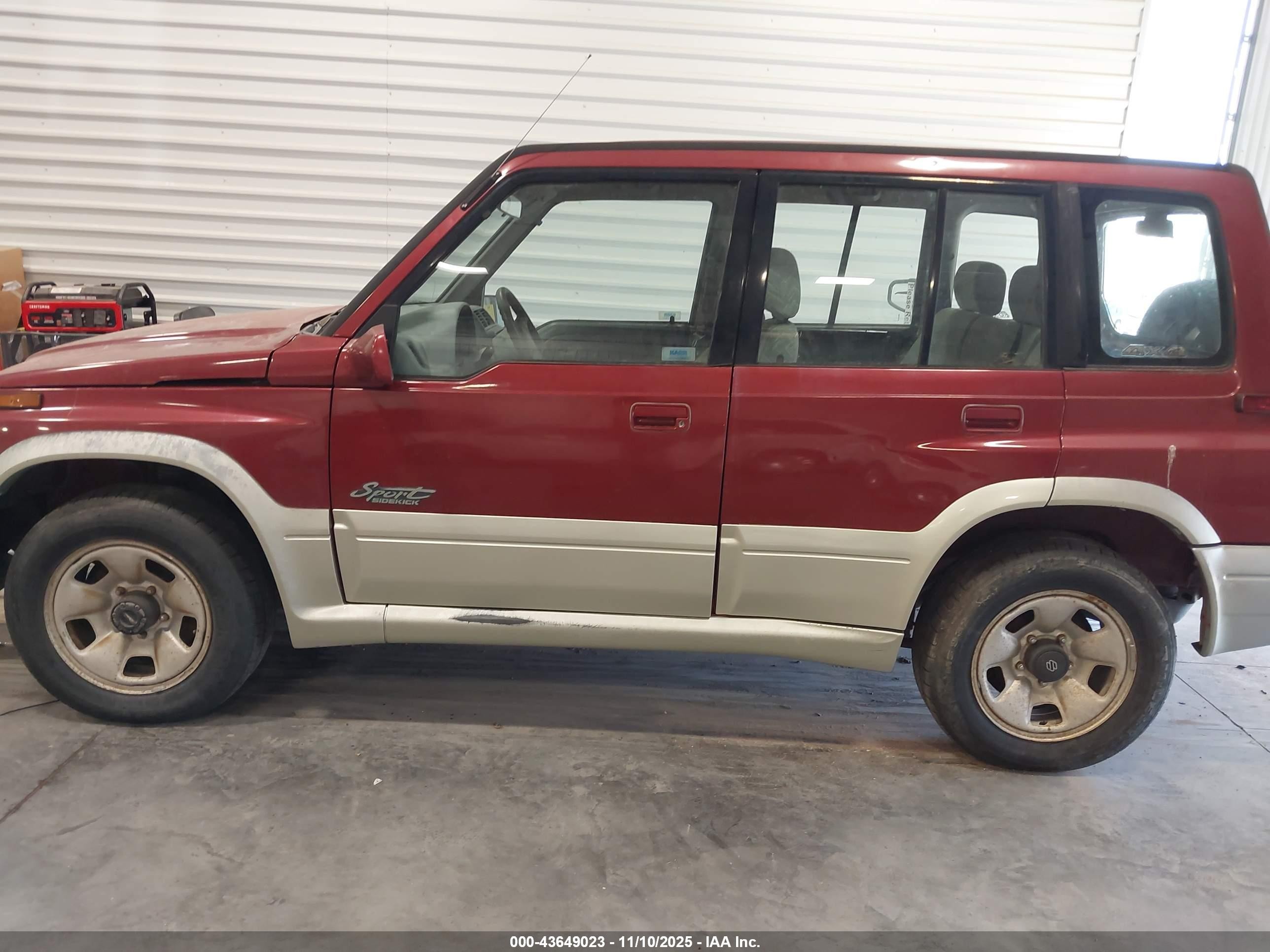 1998 Suzuki Sidekick Jlx Sport/jx Sport Red vin: JS3TD21V2W4101664