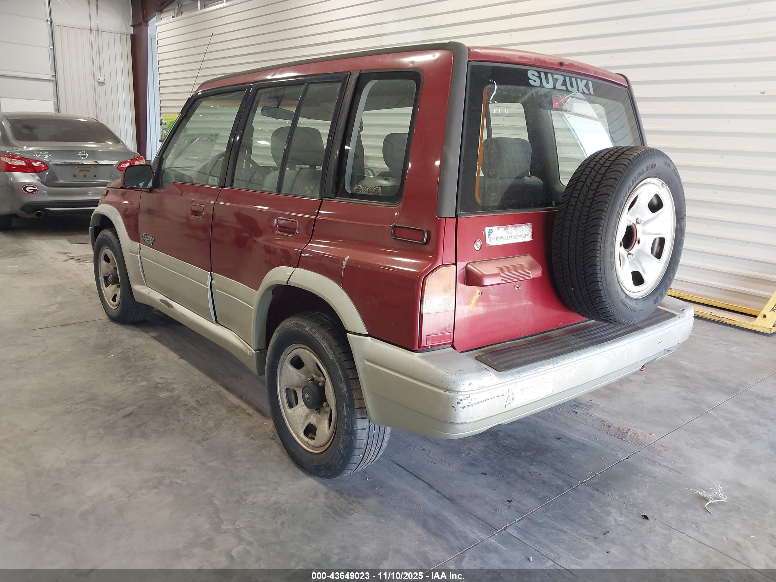 1998 Suzuki Sidekick Jlx Sport/jx Sport Red vin: JS3TD21V2W4101664