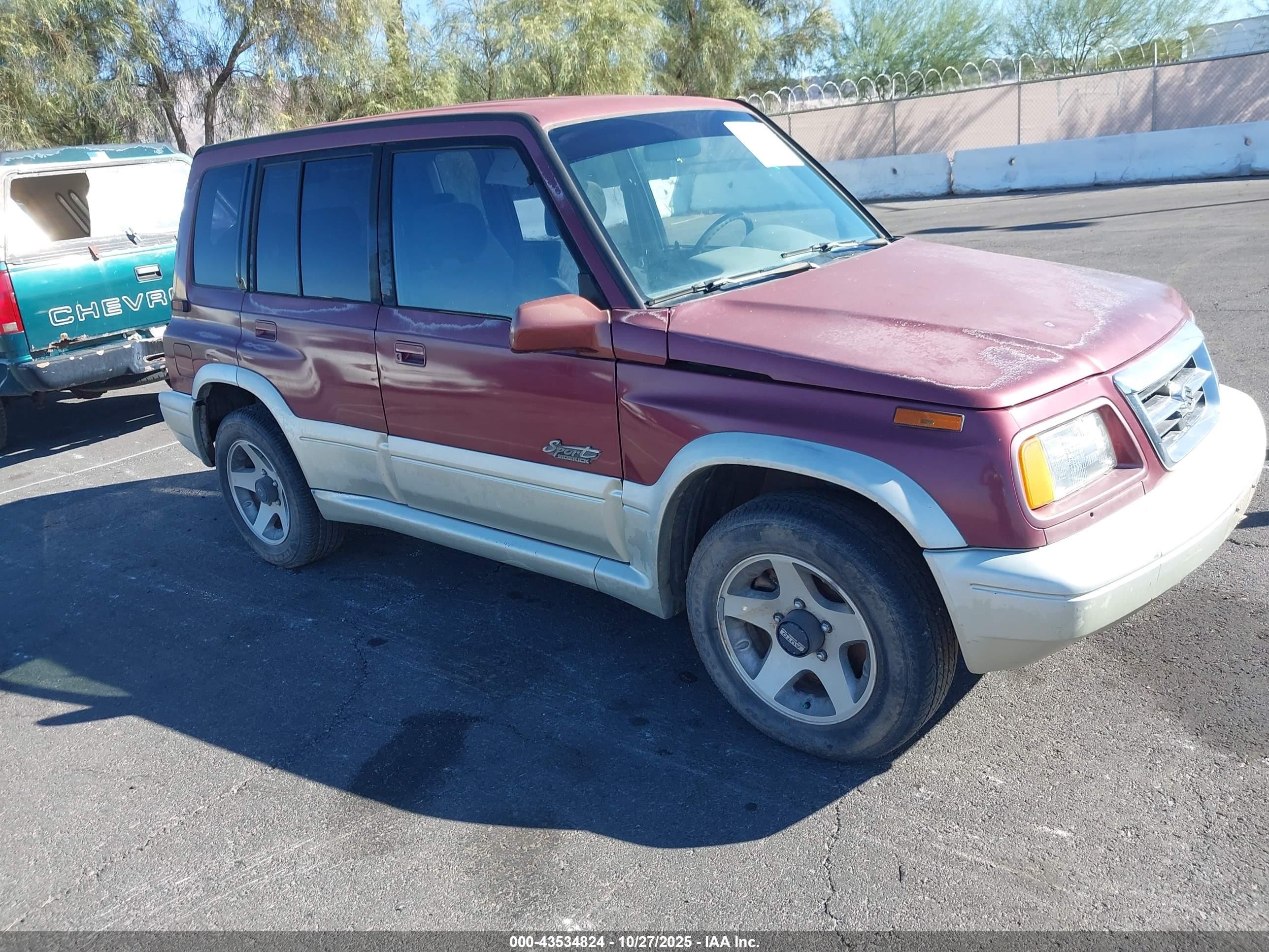 1998 Suzuki Sidekick Jlx Sport/jx Sport Red vin: JS3TD21V2W4109389