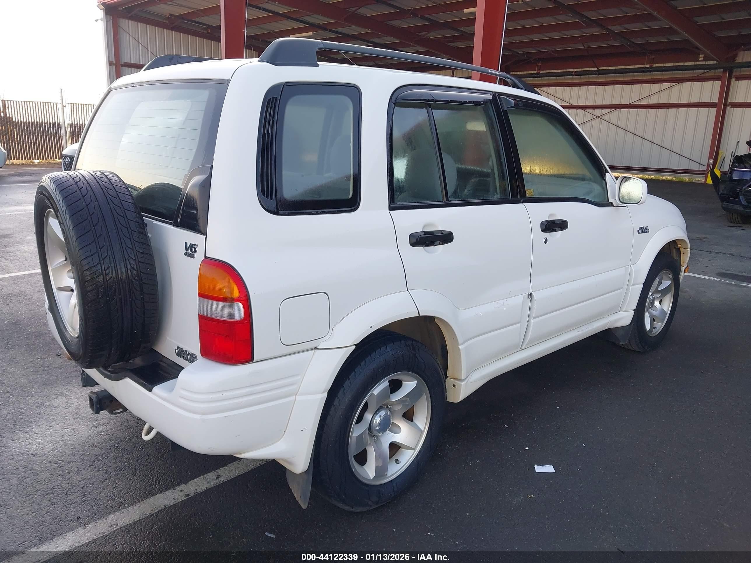 2000 Suzuki Grand Vitara Jlx/jlx+/limited White vin: JS3TD62V1Y4131795