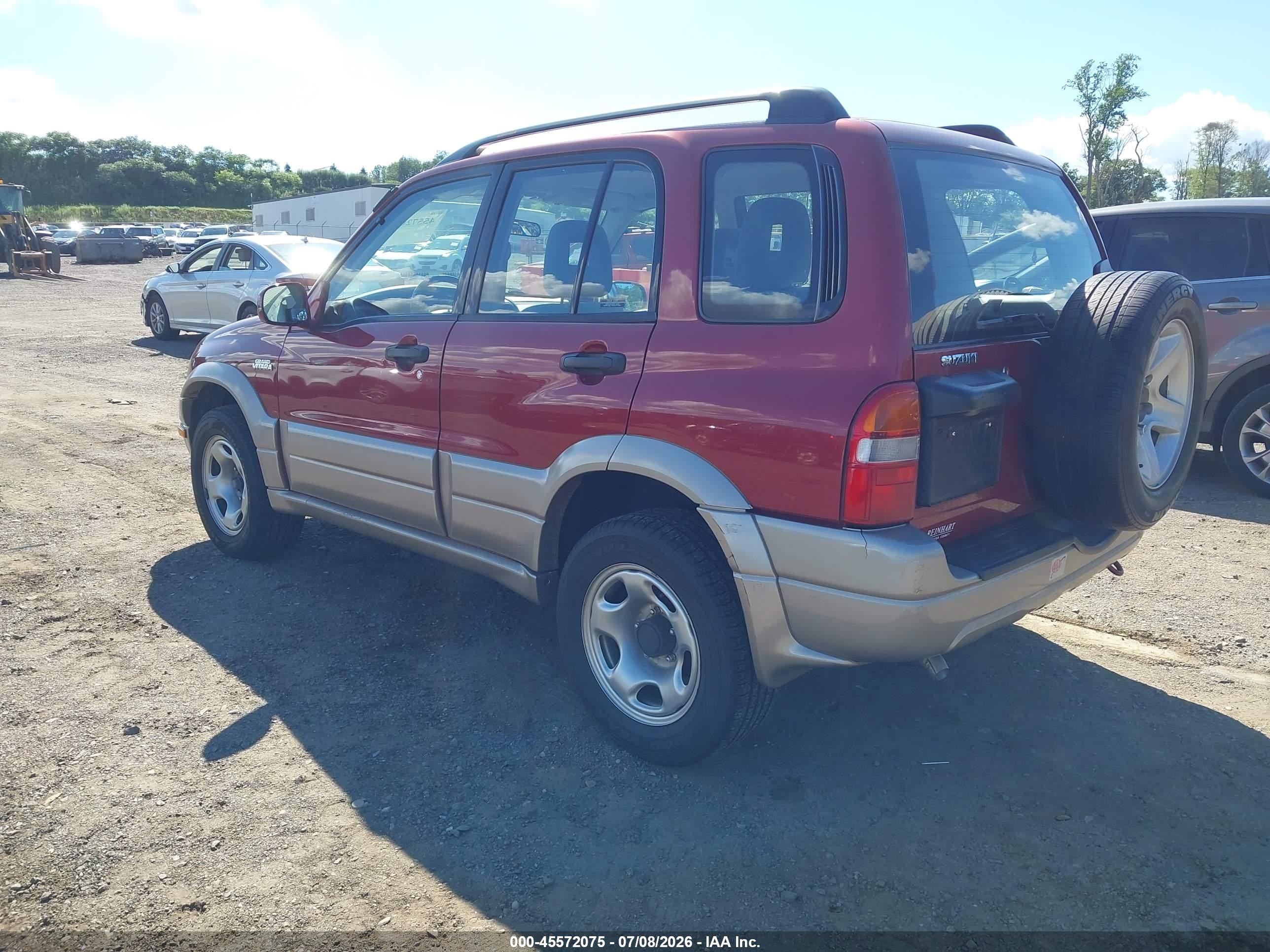 2001 Suzuki Grand Vitara Jlx/jlx+/limited Red vin: JS3TD62V214162785
