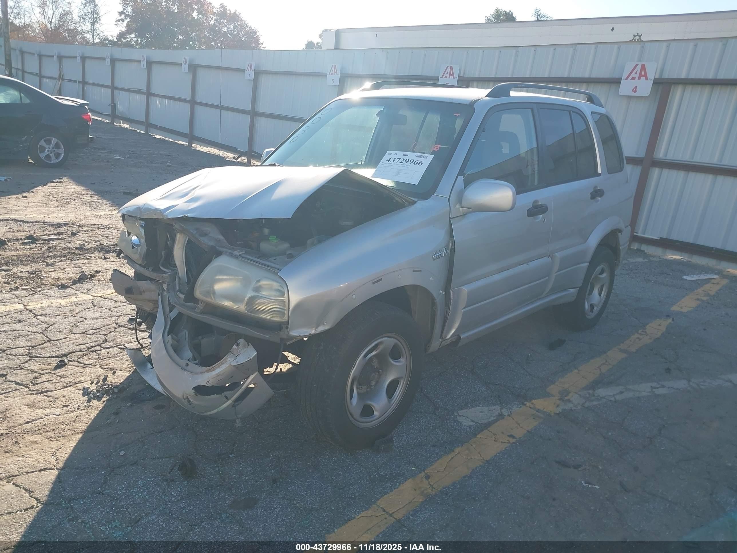 2002 Suzuki Grand Vitara Jlx/limited Silver vin: JS3TD62V324160030