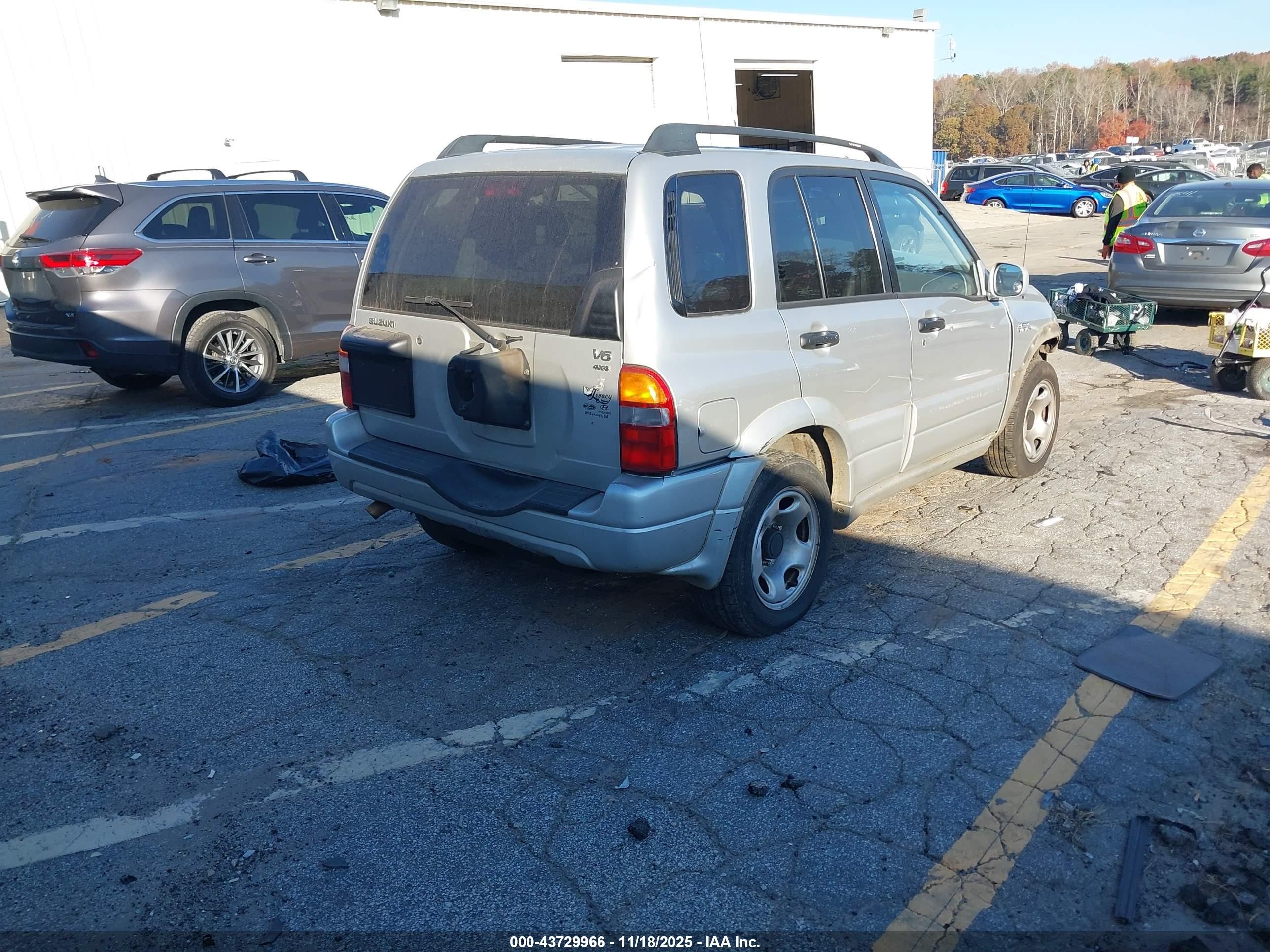 2002 Suzuki Grand Vitara Jlx/limited Silver vin: JS3TD62V324160030
