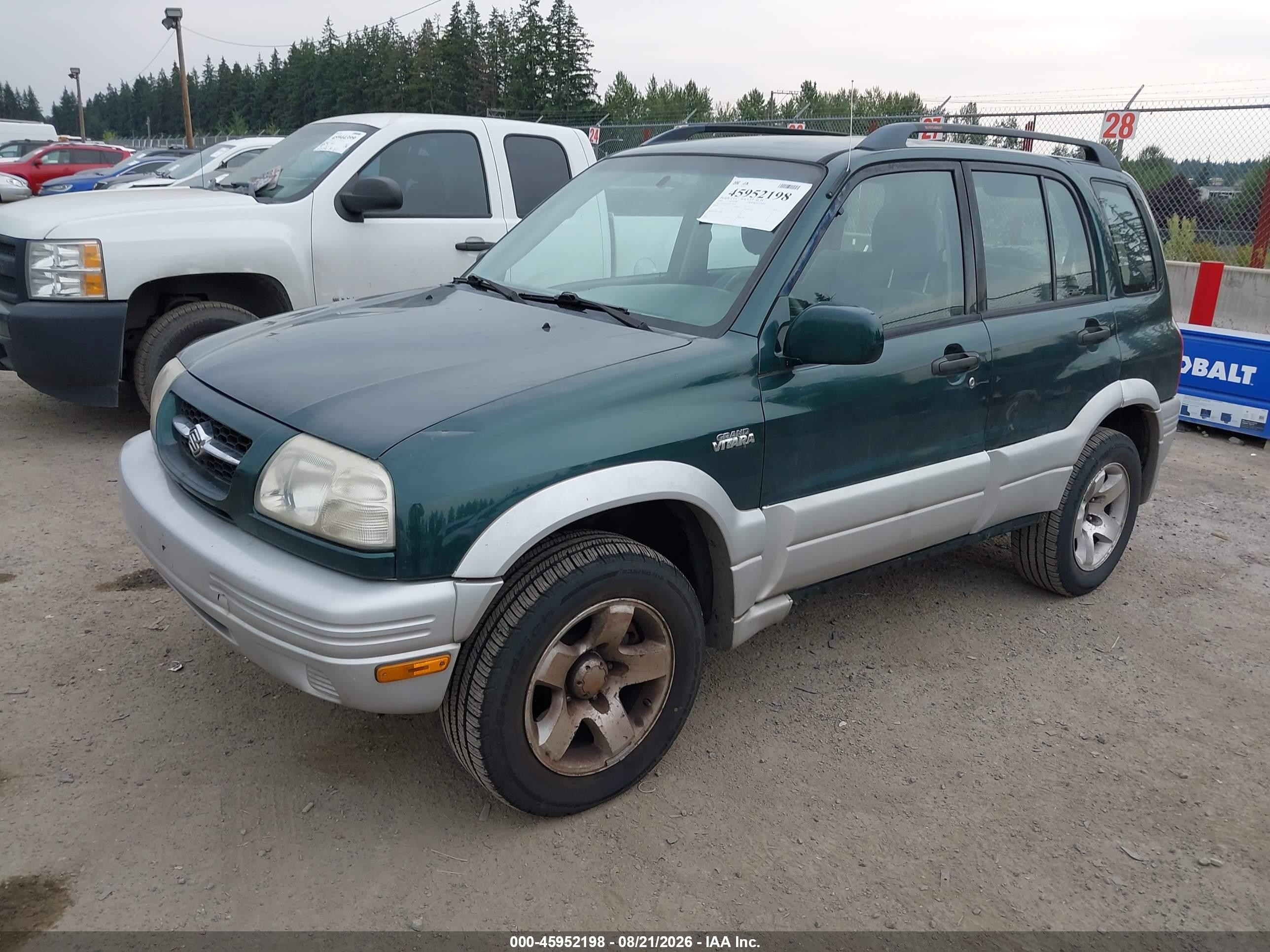 1999 Suzuki Grand Vitara Jlx/jlx+ Green vin: JS3TD62V3X4117878