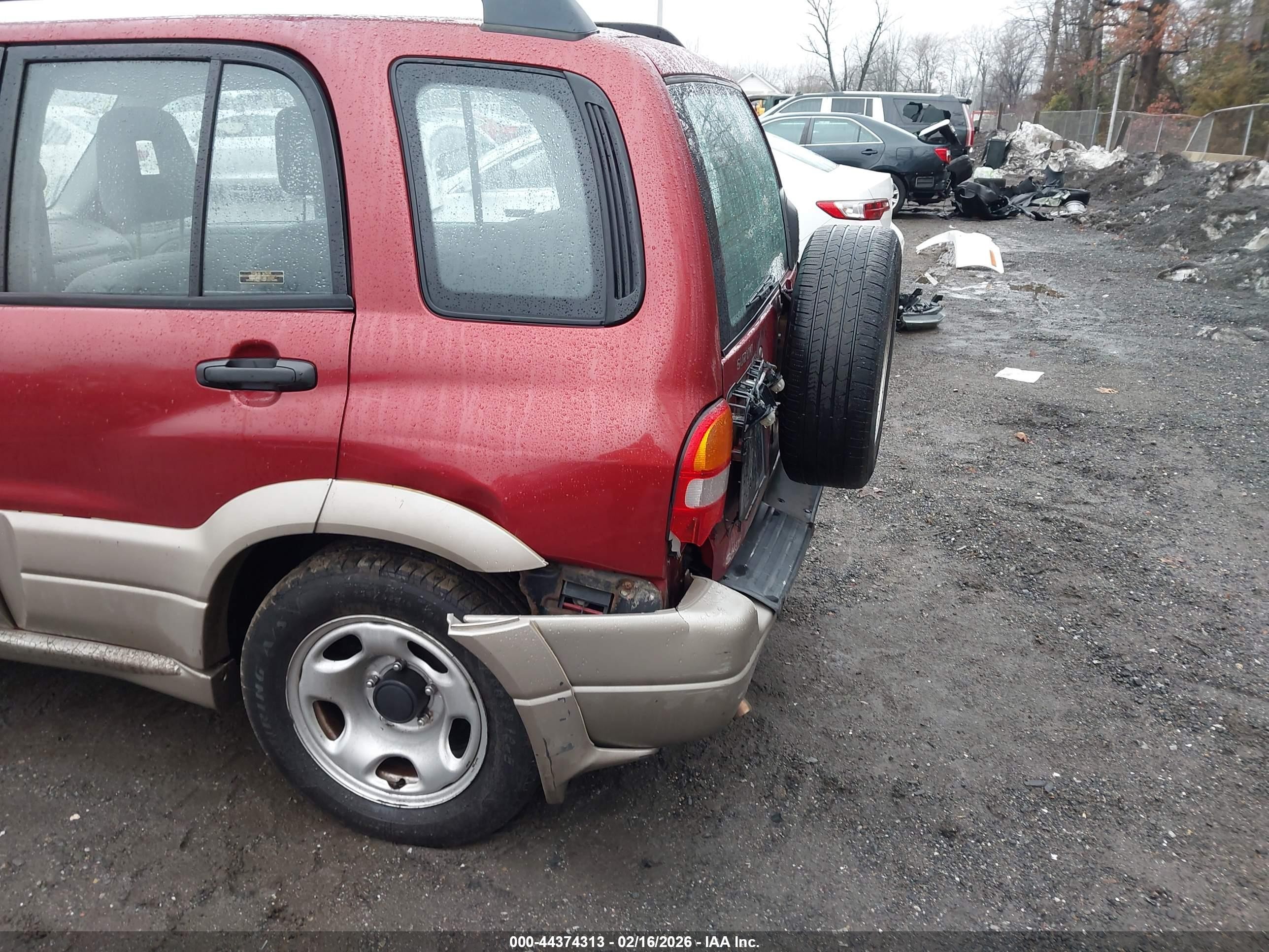 2001 Suzuki Grand Vitara Jlx/jlx+/limited Red vin: JS3TD62V514165230