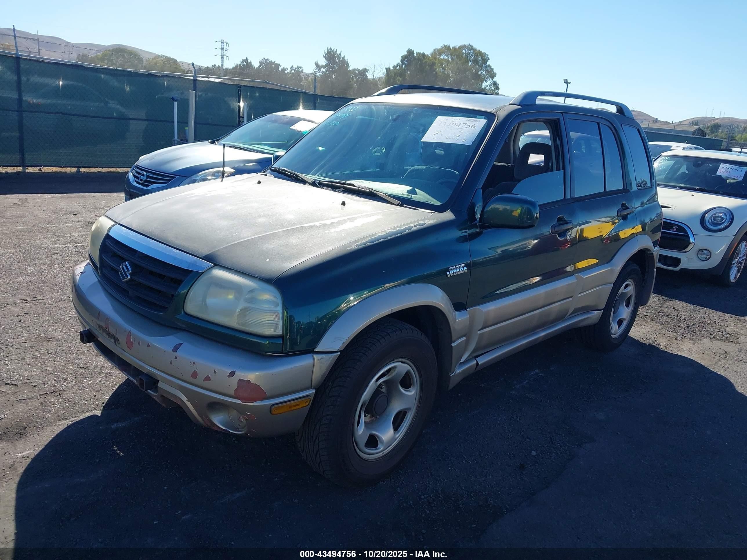 2002 Suzuki Grand Vitara Jlx/limited Green vin: JS3TD62V524153077