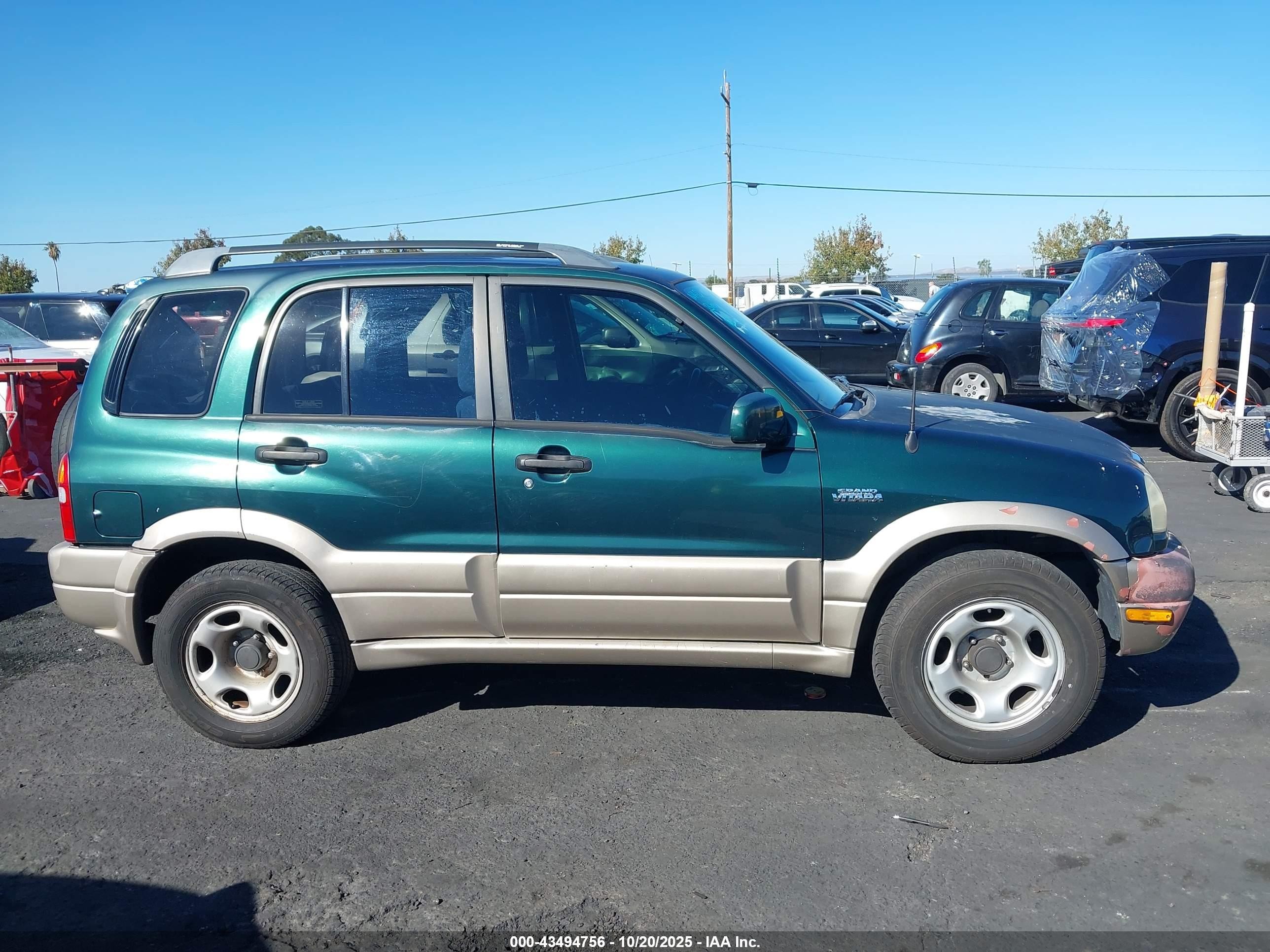 2002 Suzuki Grand Vitara Jlx/limited Green vin: JS3TD62V524153077