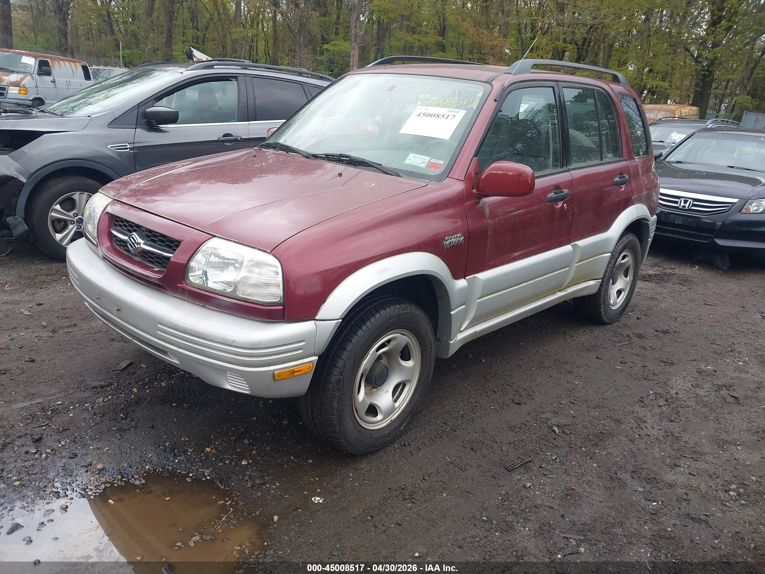 1999 Suzuki Grand Vitara Jlx/jlx+ Red vin: JS3TD62V5X4123973