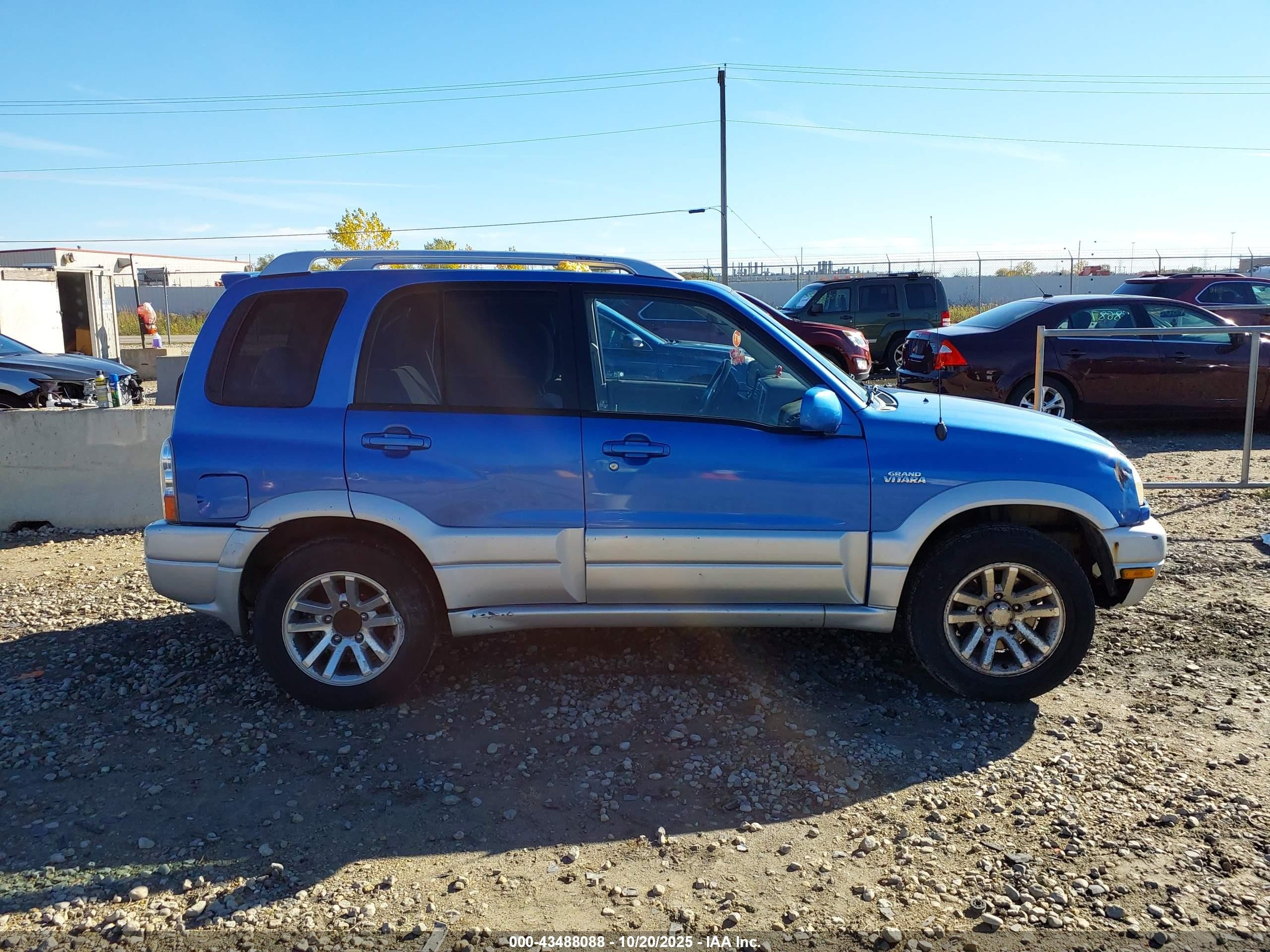 2004 Suzuki Grand Vitara Ex/lx Blue vin: JS3TD62V644101248