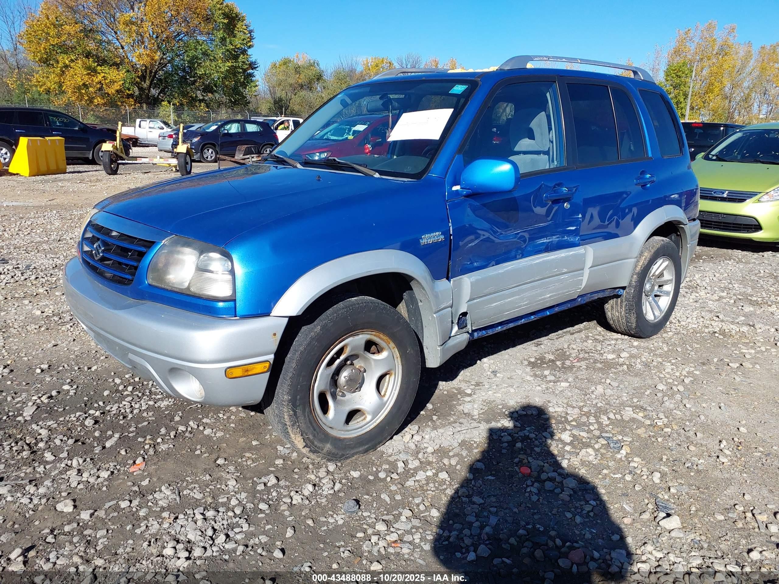 2004 Suzuki Grand Vitara Ex/lx Blue vin: JS3TD62V644101248