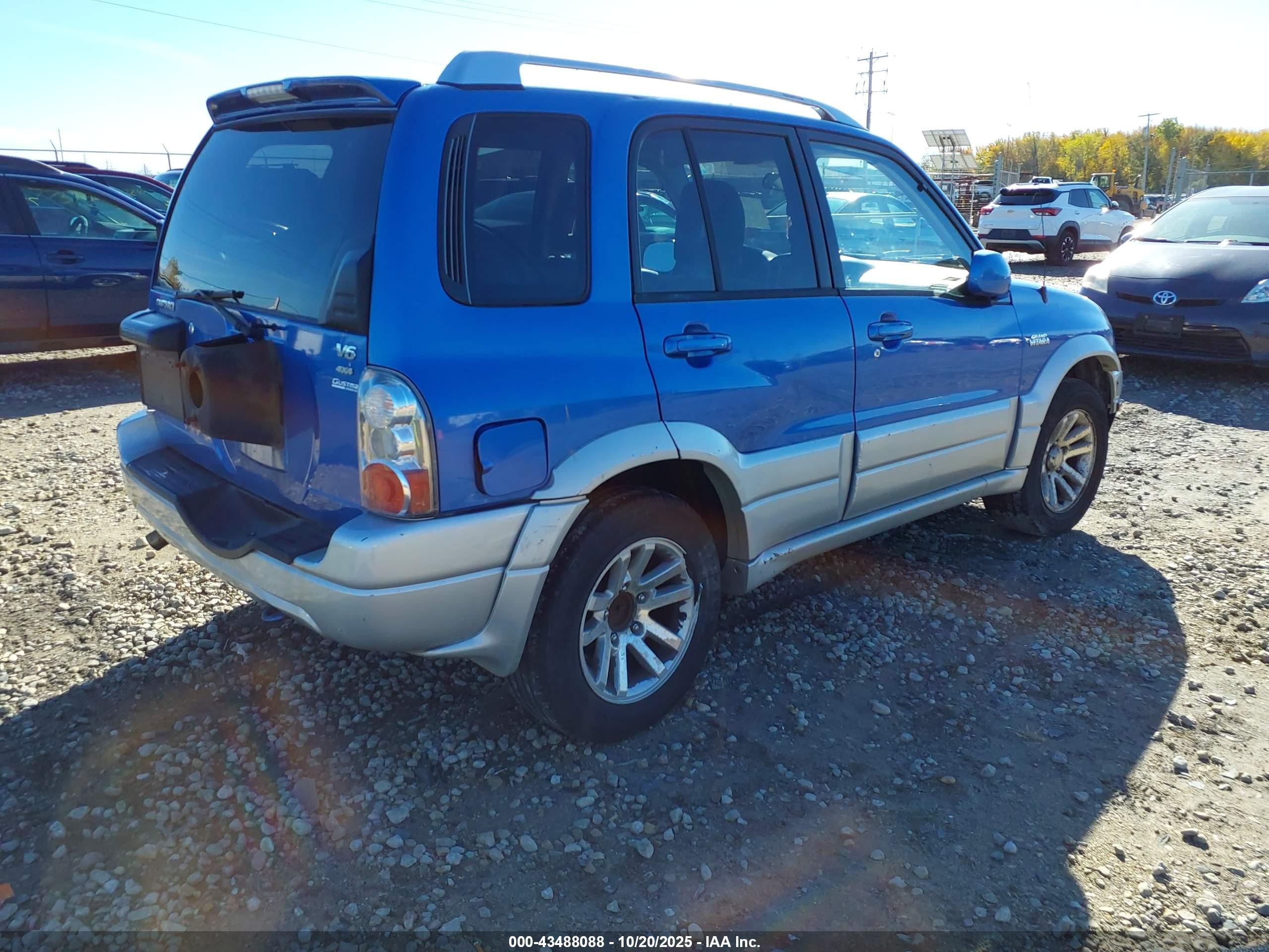 2004 Suzuki Grand Vitara Ex/lx Blue vin: JS3TD62V644101248