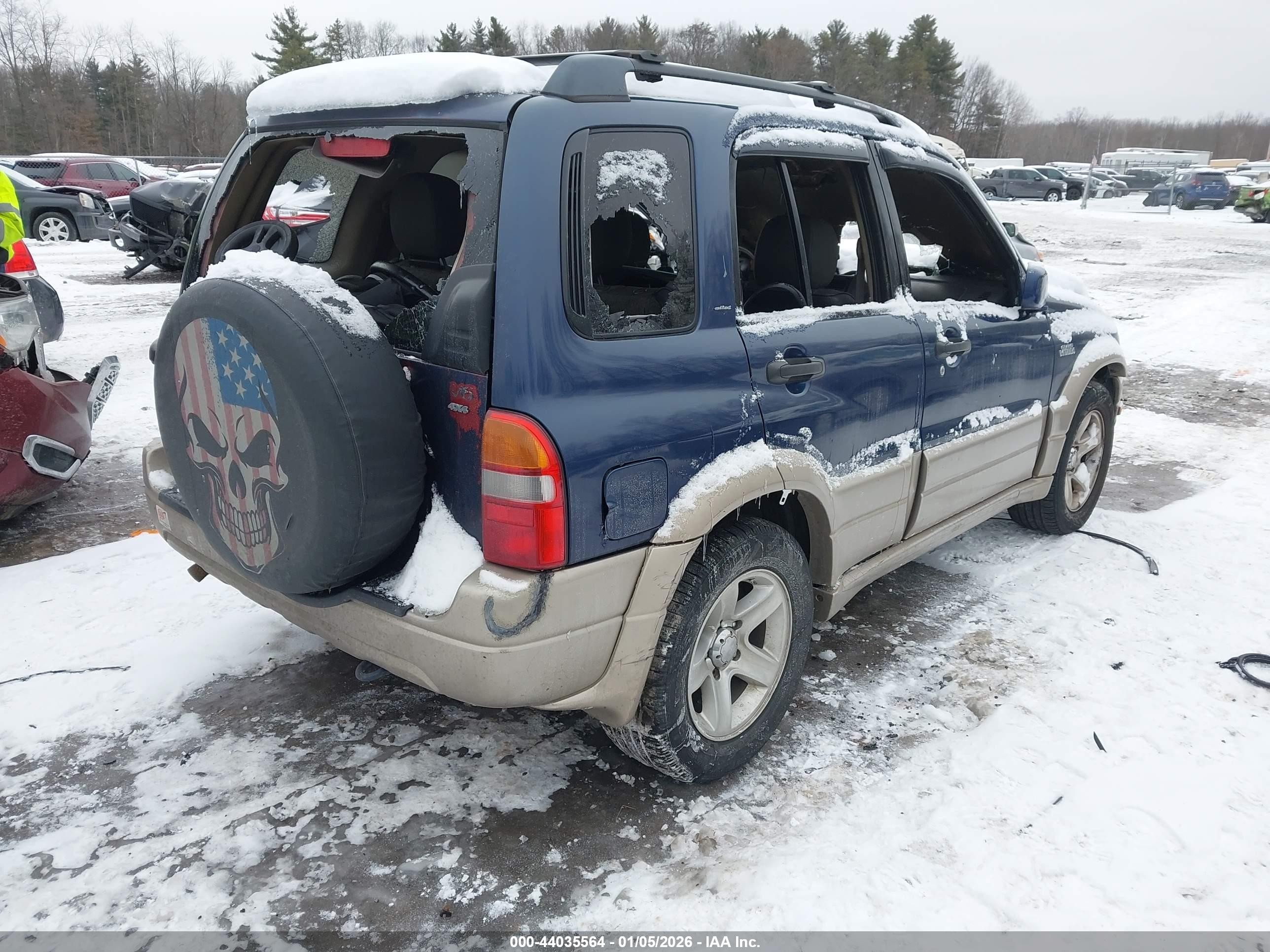 2001 Suzuki Grand Vitara Jlx/jlx+/limited Dark Blue vin: JS3TD62V814163097