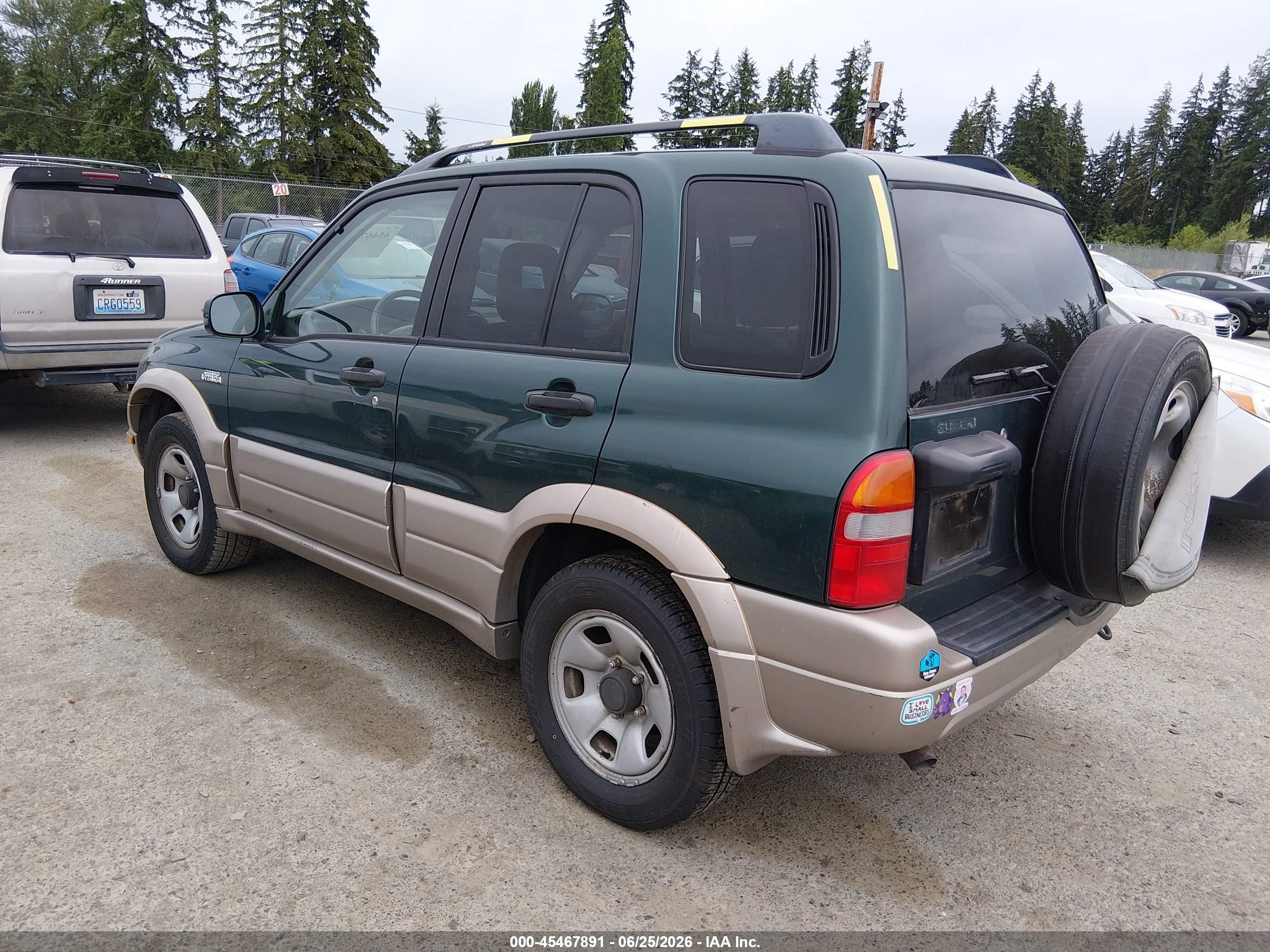 2002 Suzuki Grand Vitara Jlx/limited Green vin: JS3TD62V824157172