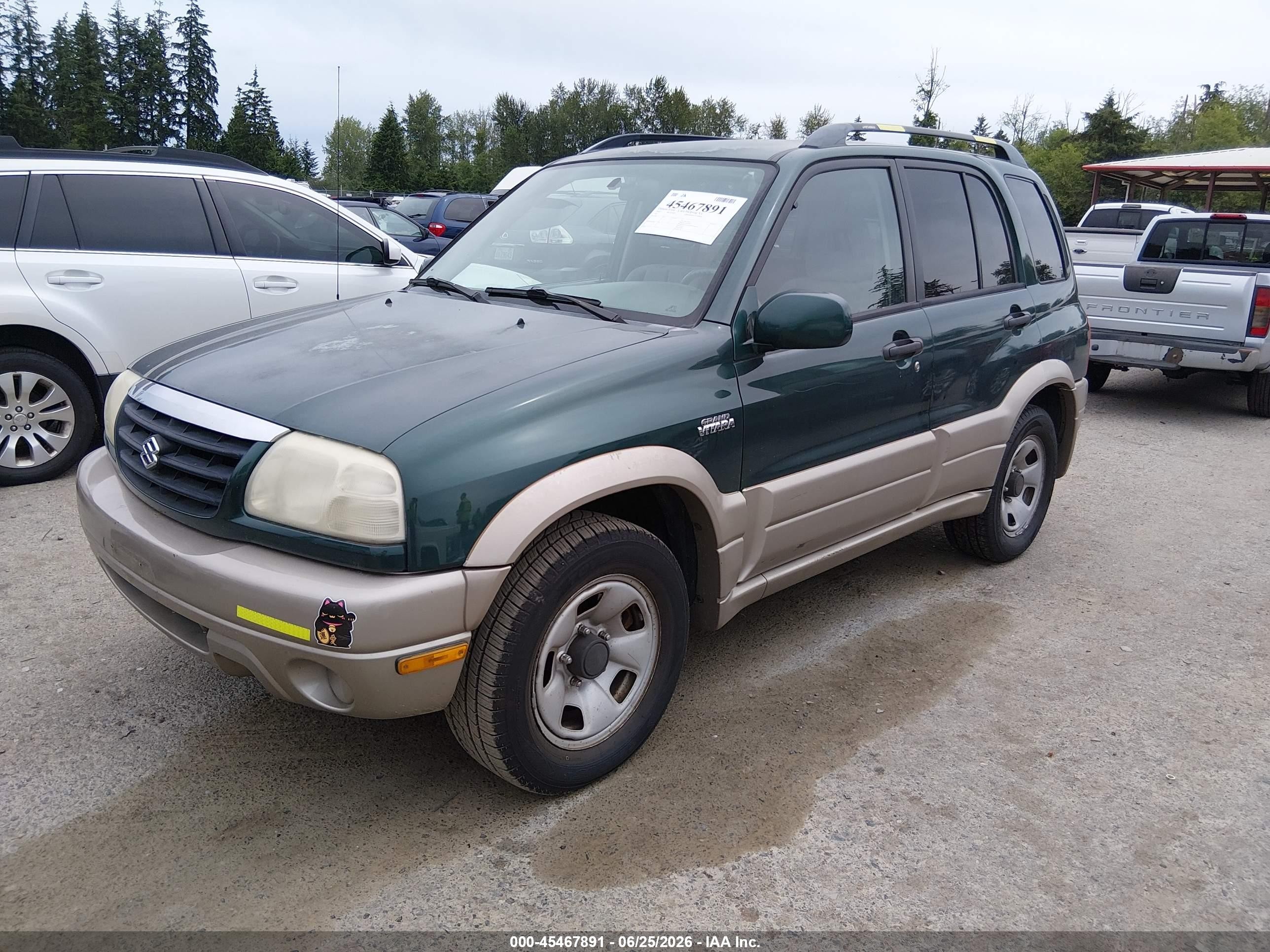 2002 Suzuki Grand Vitara Jlx/limited Green vin: JS3TD62V824157172