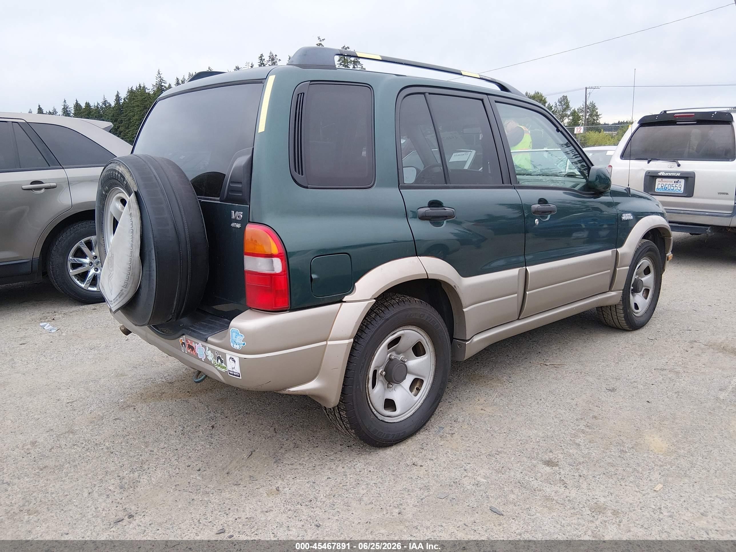 2002 Suzuki Grand Vitara Jlx/limited Green vin: JS3TD62V824157172
