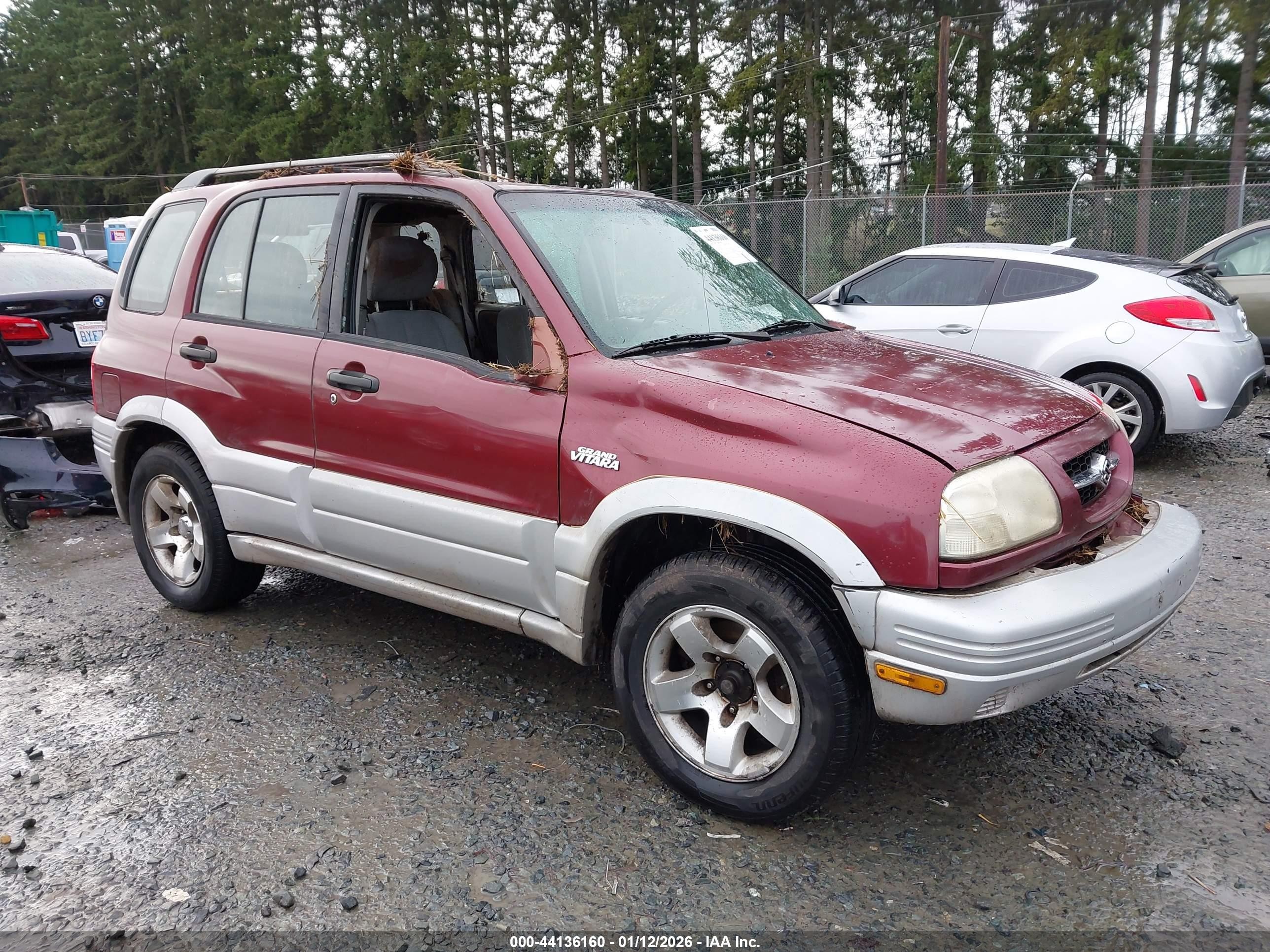 2000 Suzuki Grand Vitara Jlx/jlx+/limited Maroon vin: JS3TD62V8Y4130093