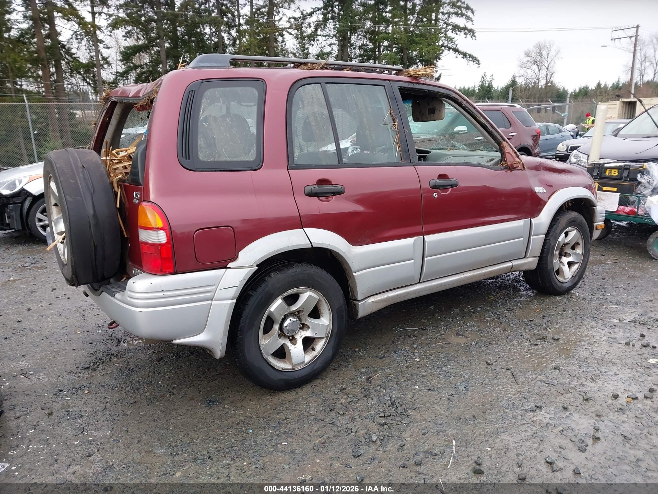 2000 Suzuki Grand Vitara Jlx/jlx+/limited Maroon vin: JS3TD62V8Y4130093