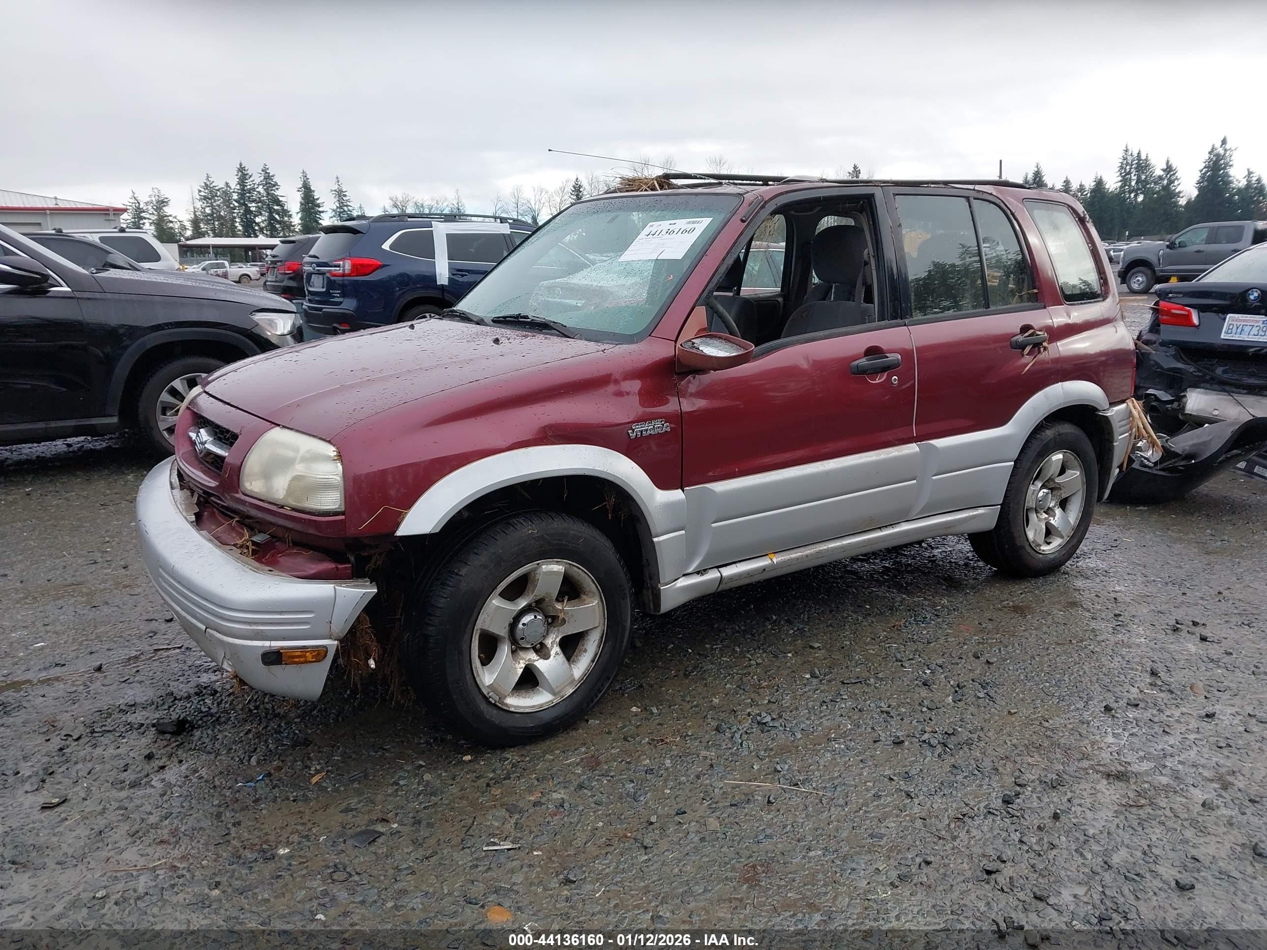 2000 Suzuki Grand Vitara Jlx/jlx+/limited Maroon vin: JS3TD62V8Y4130093