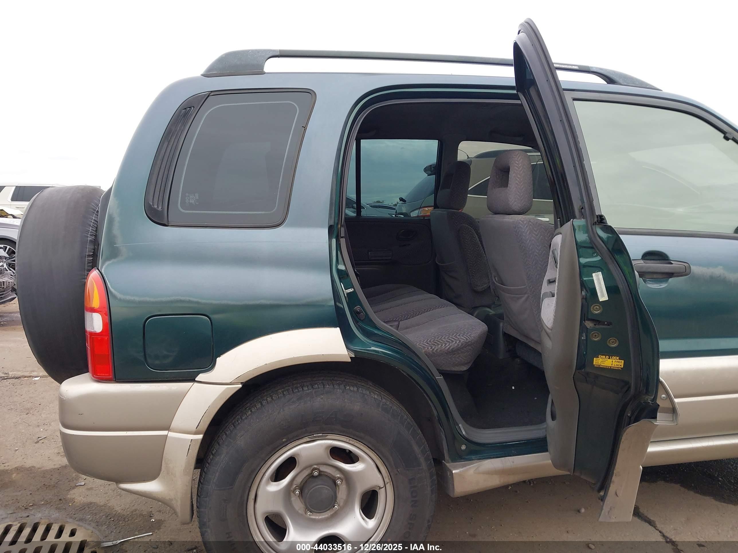 2001 Suzuki Grand Vitara Jlx/jlx+/limited Green vin: JS3TD62V914159835