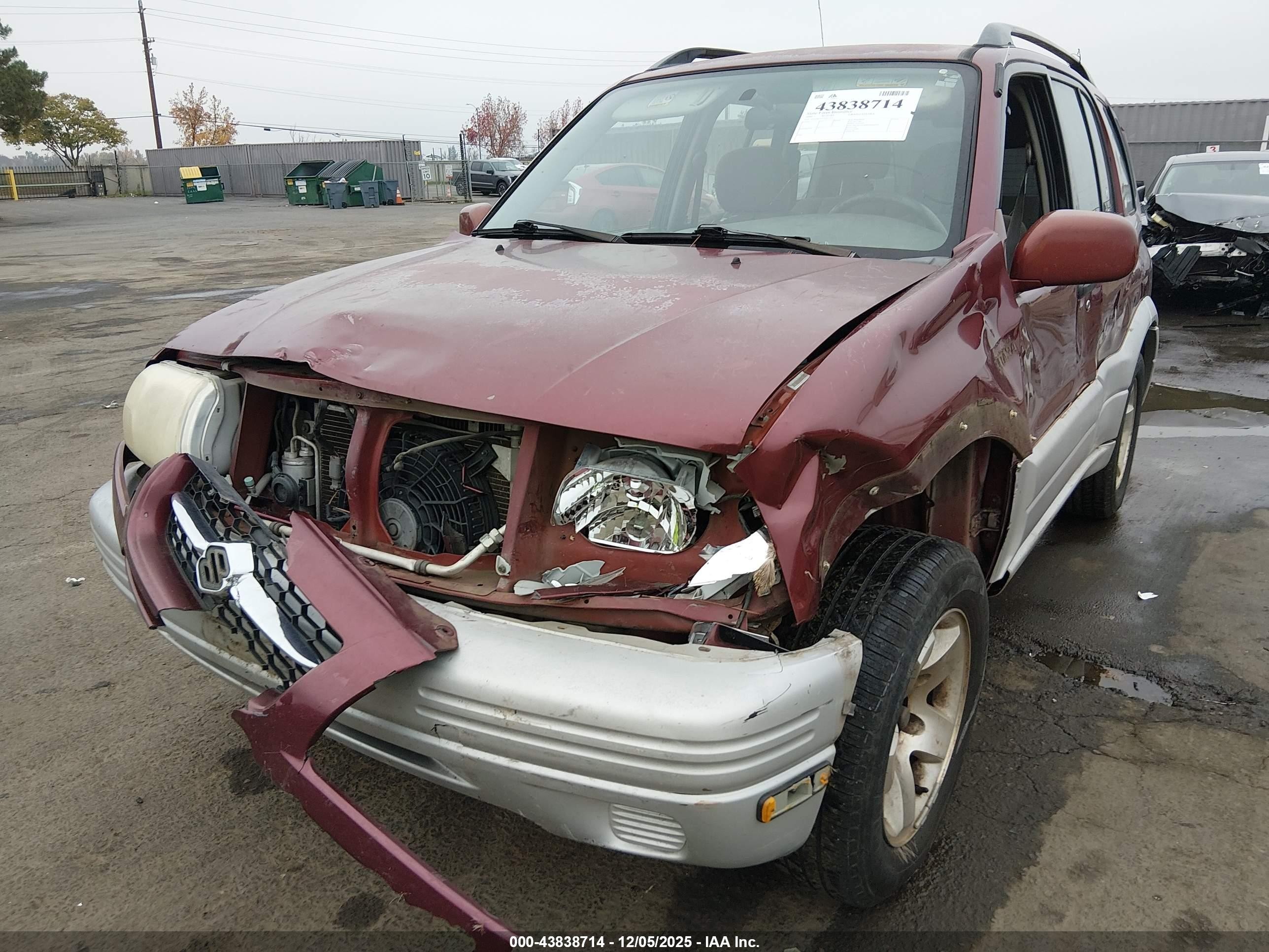2000 Suzuki Grand Vitara Jlx/jlx+/limited Burgundy vin: JS3TD62V9Y4112122
