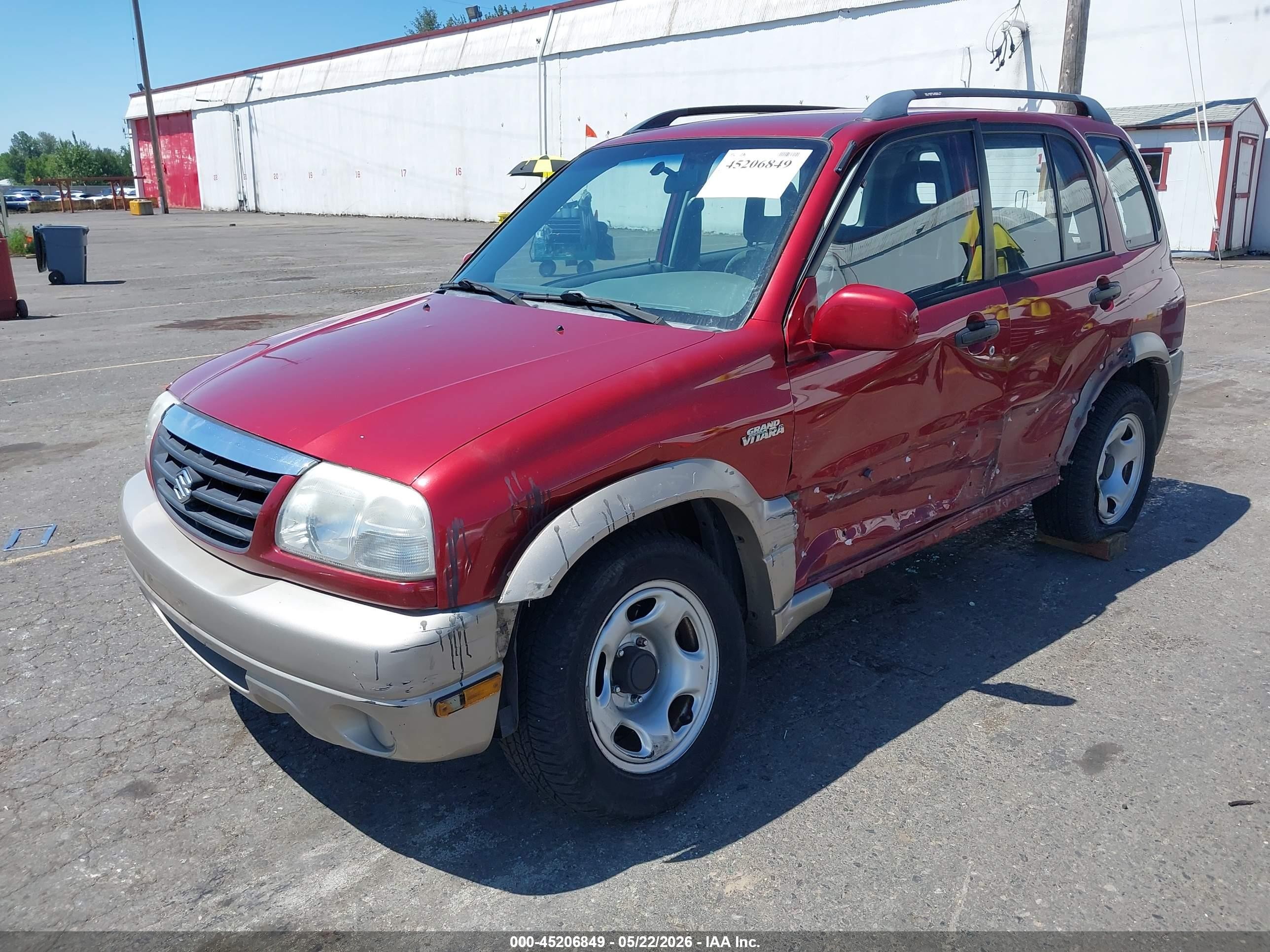 2001 Suzuki Grand Vitara Jlx/jlx+/limited Red vin: JS3TD62VX14168902