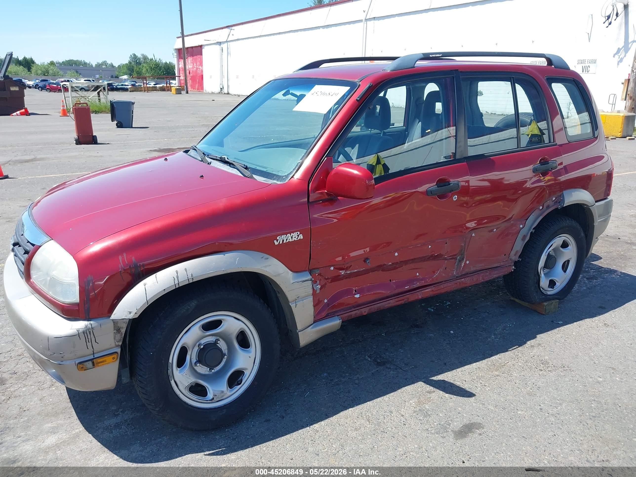 2001 Suzuki Grand Vitara Jlx/jlx+/limited Red vin: JS3TD62VX14168902