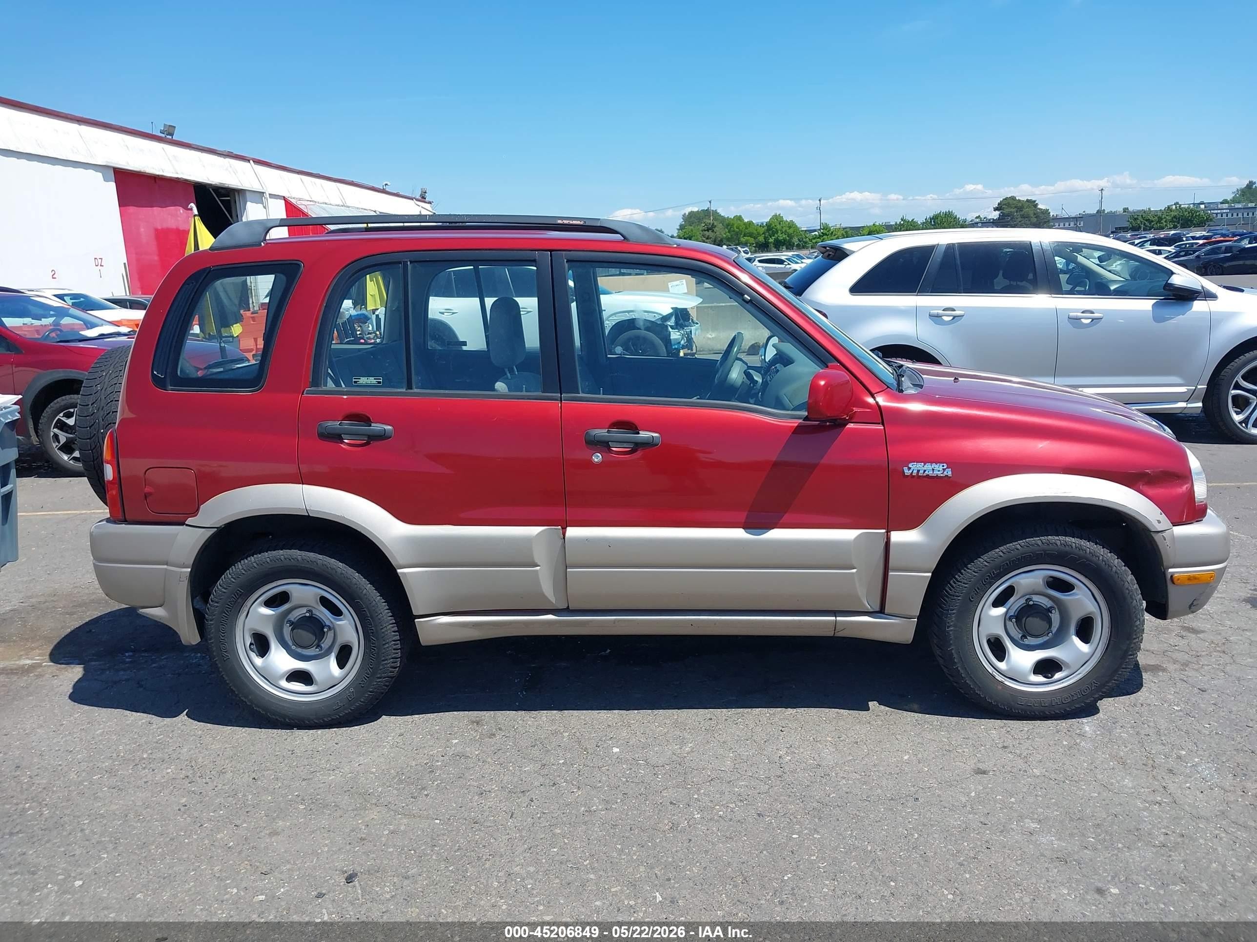 2001 Suzuki Grand Vitara Jlx/jlx+/limited Red vin: JS3TD62VX14168902