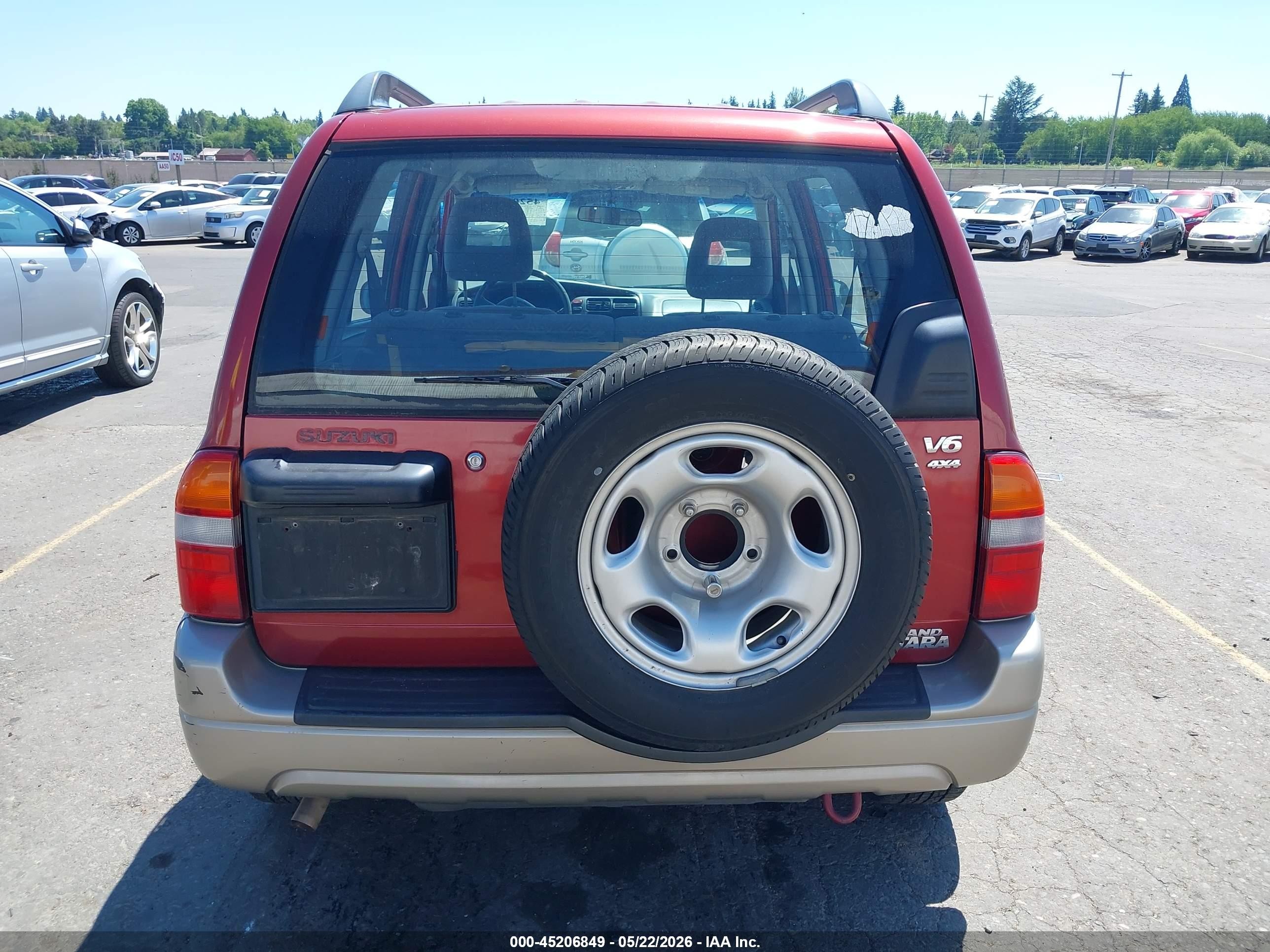 2001 Suzuki Grand Vitara Jlx/jlx+/limited Red vin: JS3TD62VX14168902
