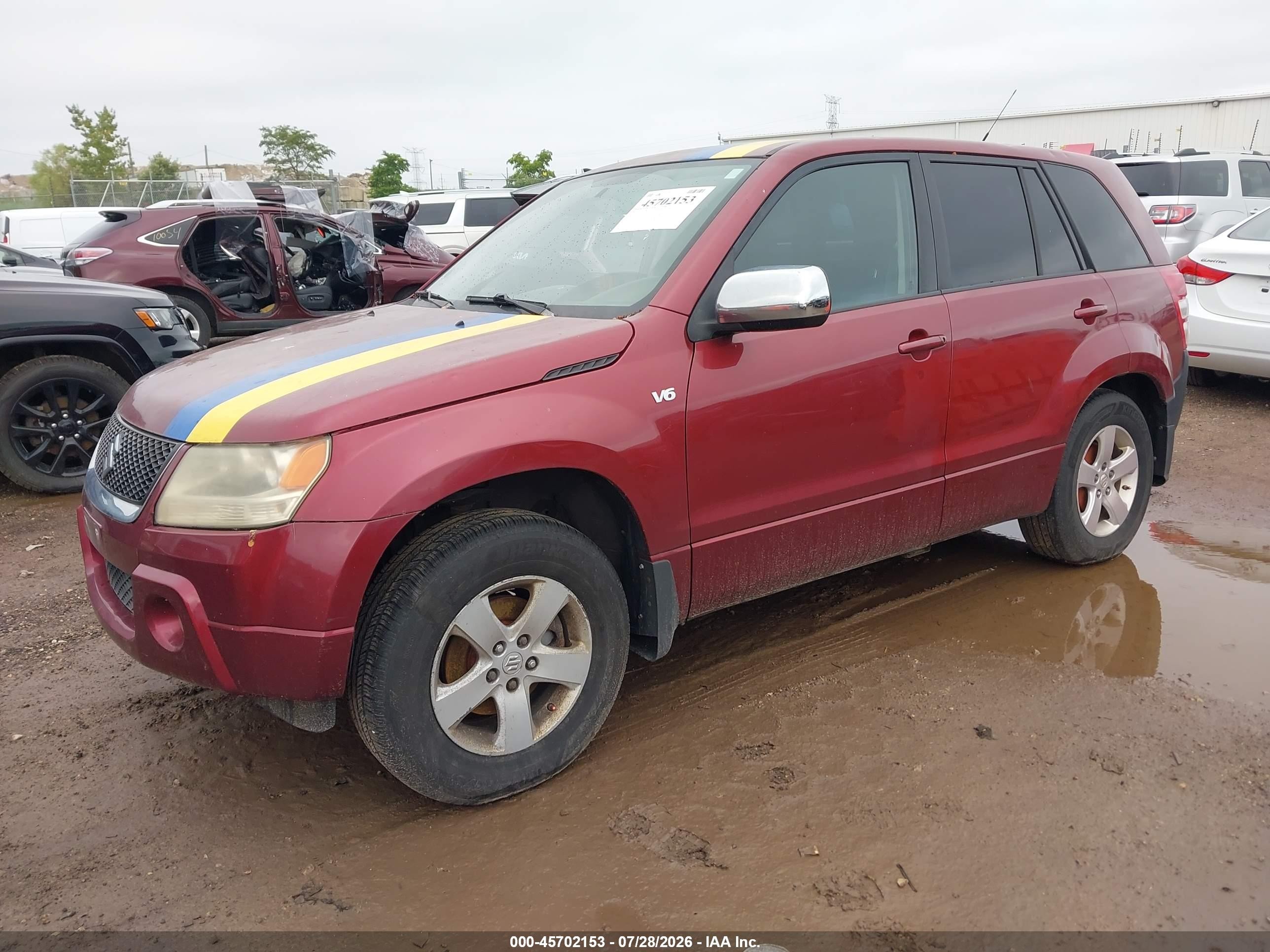 2007 Suzuki Grand Vitara   Red vin: JS3TD941374203333