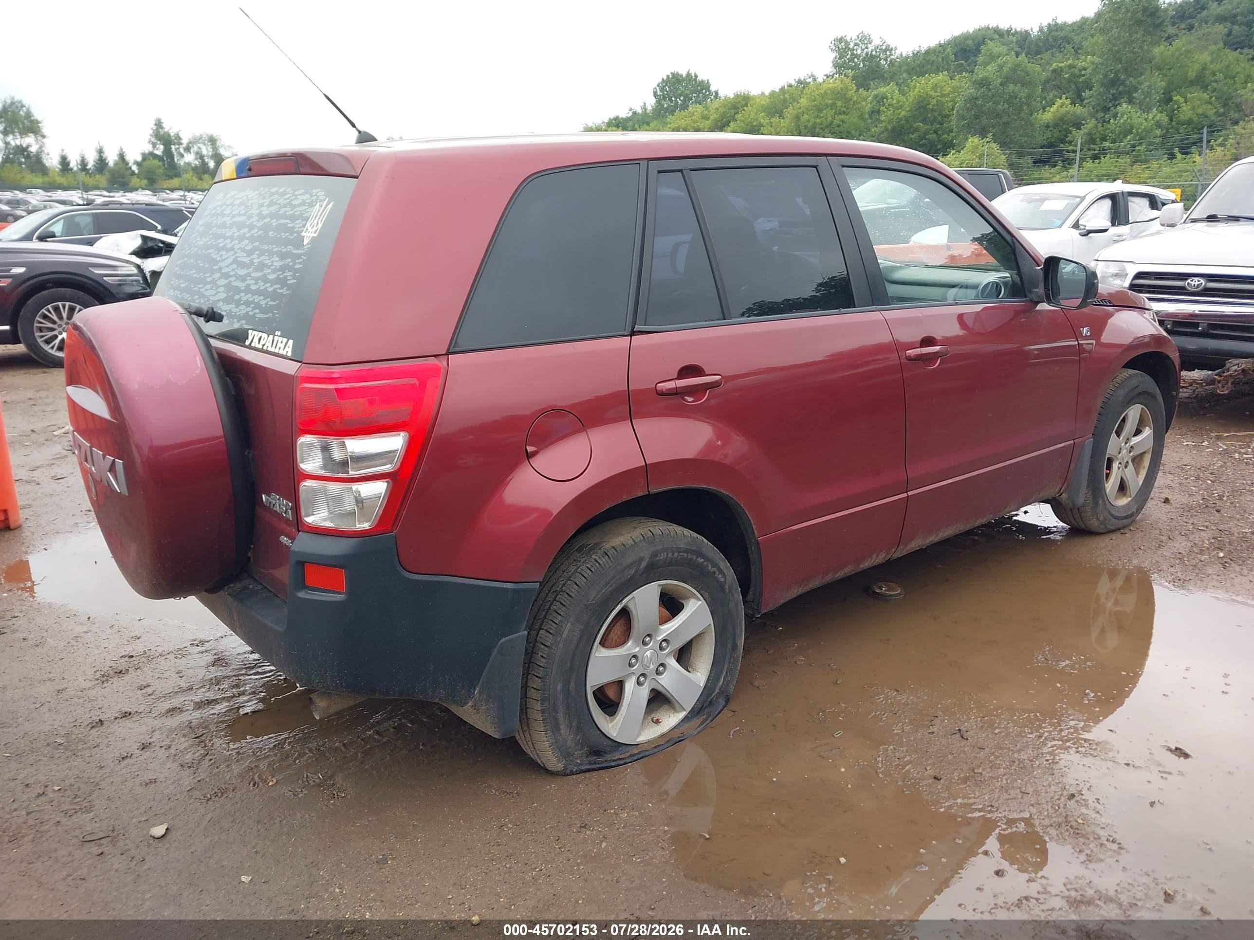 2007 Suzuki Grand Vitara   Red vin: JS3TD941374203333
