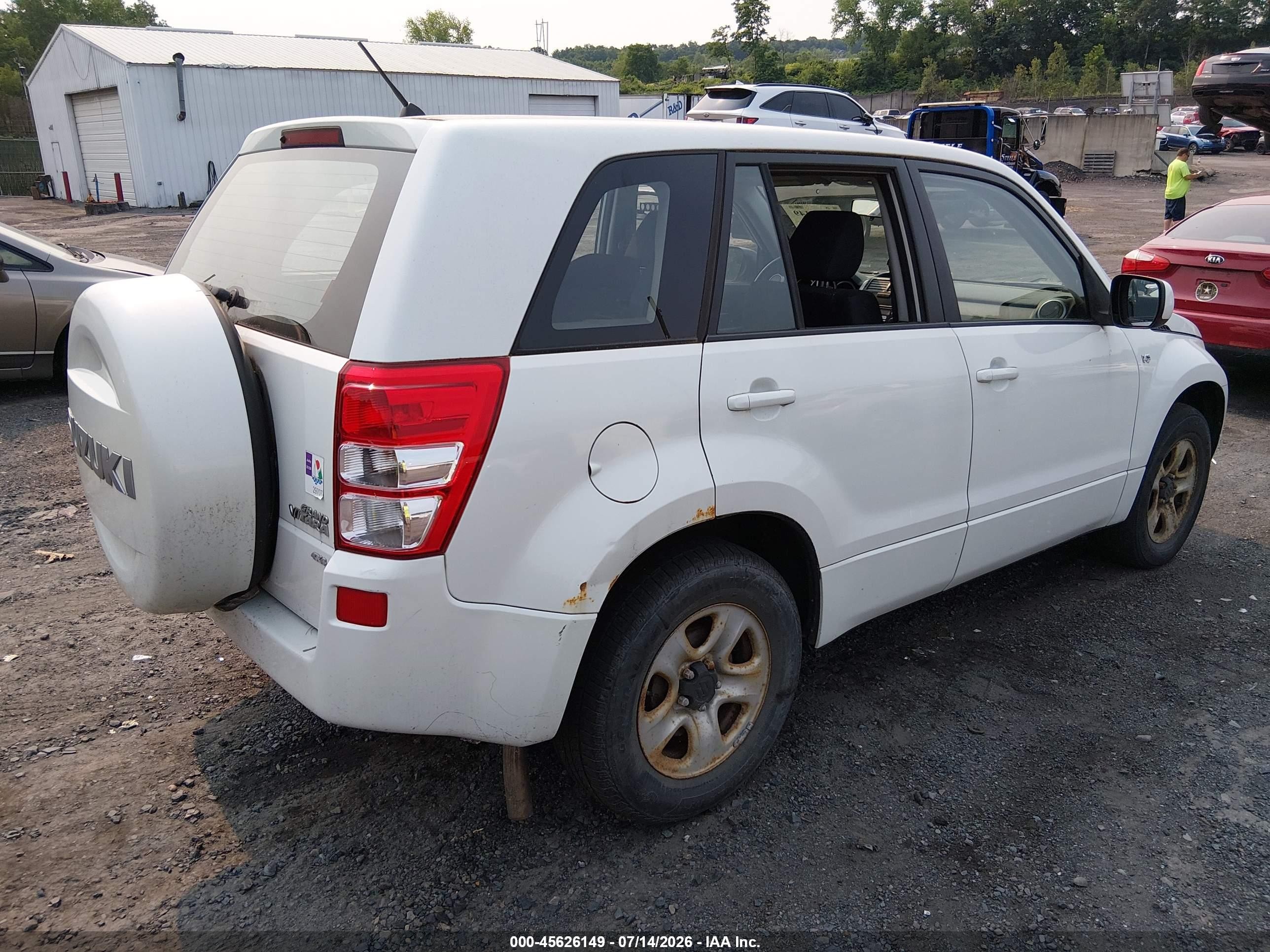 2007 Suzuki Grand Vitara White vin: JS3TD941874203473