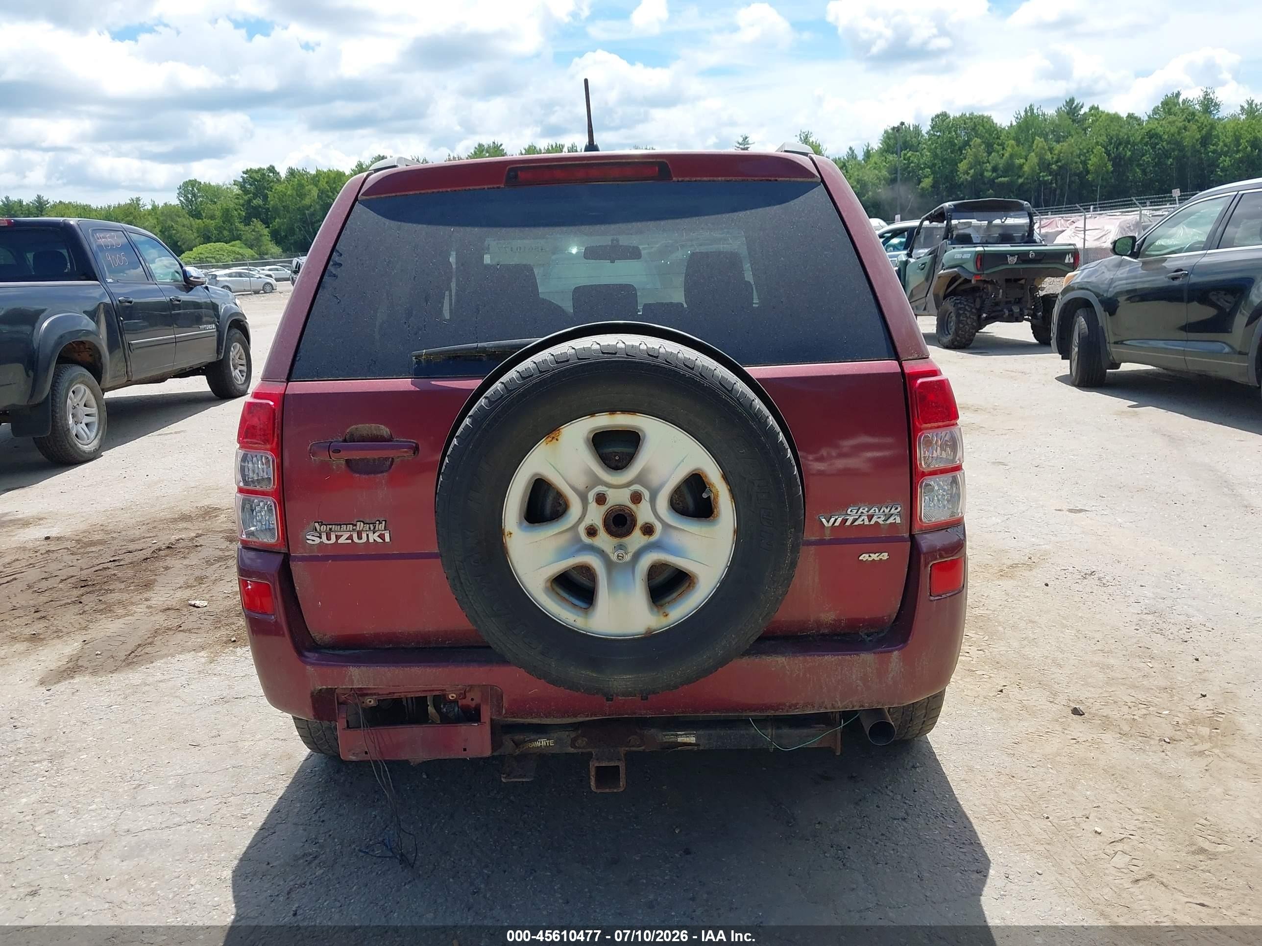 2008 Suzuki Grand Vitara Xsport W/snrf Maroon vin: JS3TD944384101185