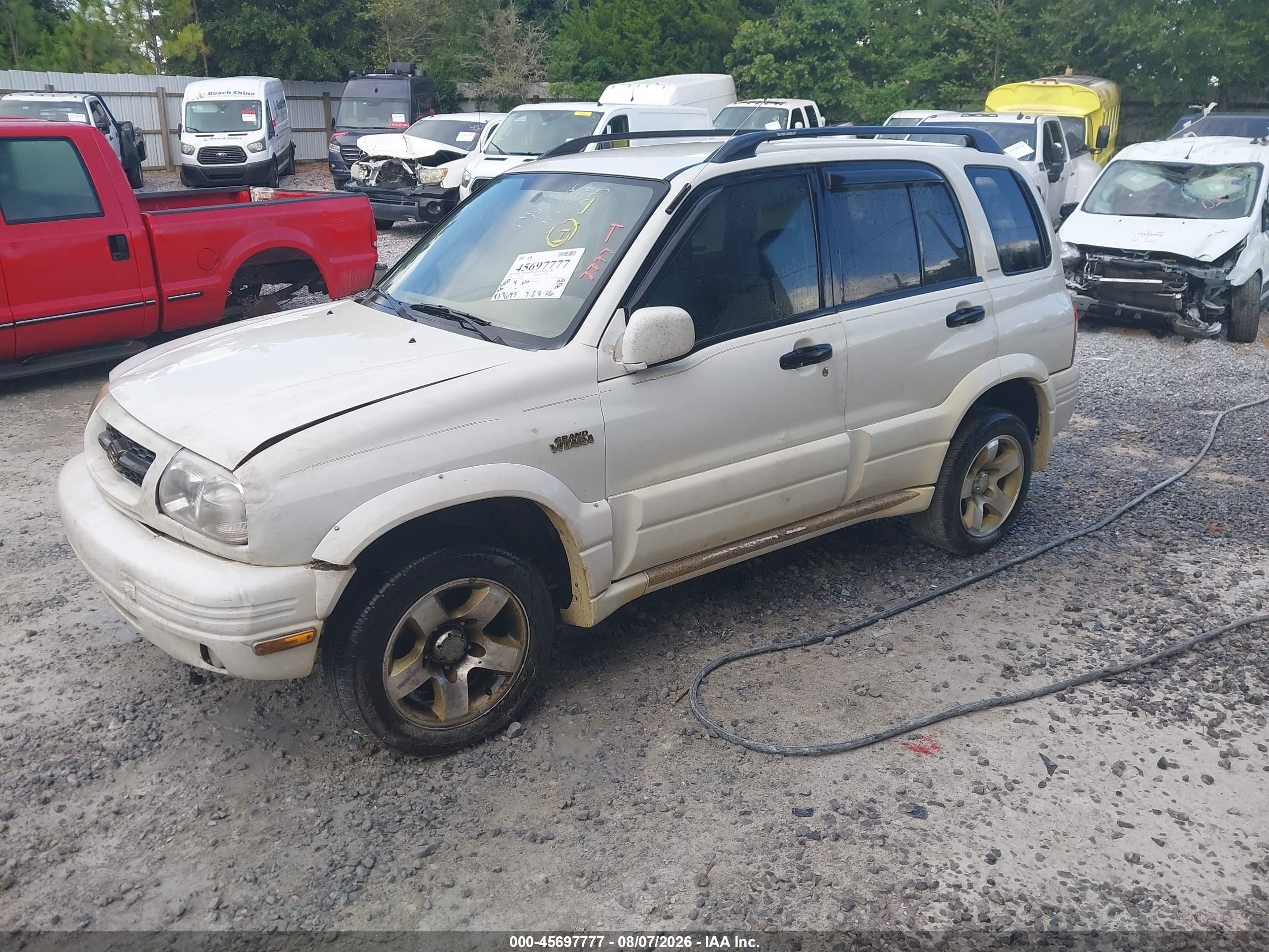 2000 Suzuki Grand Vitara Jls/jls+/limited White vin: JS3TE62V3Y4103672