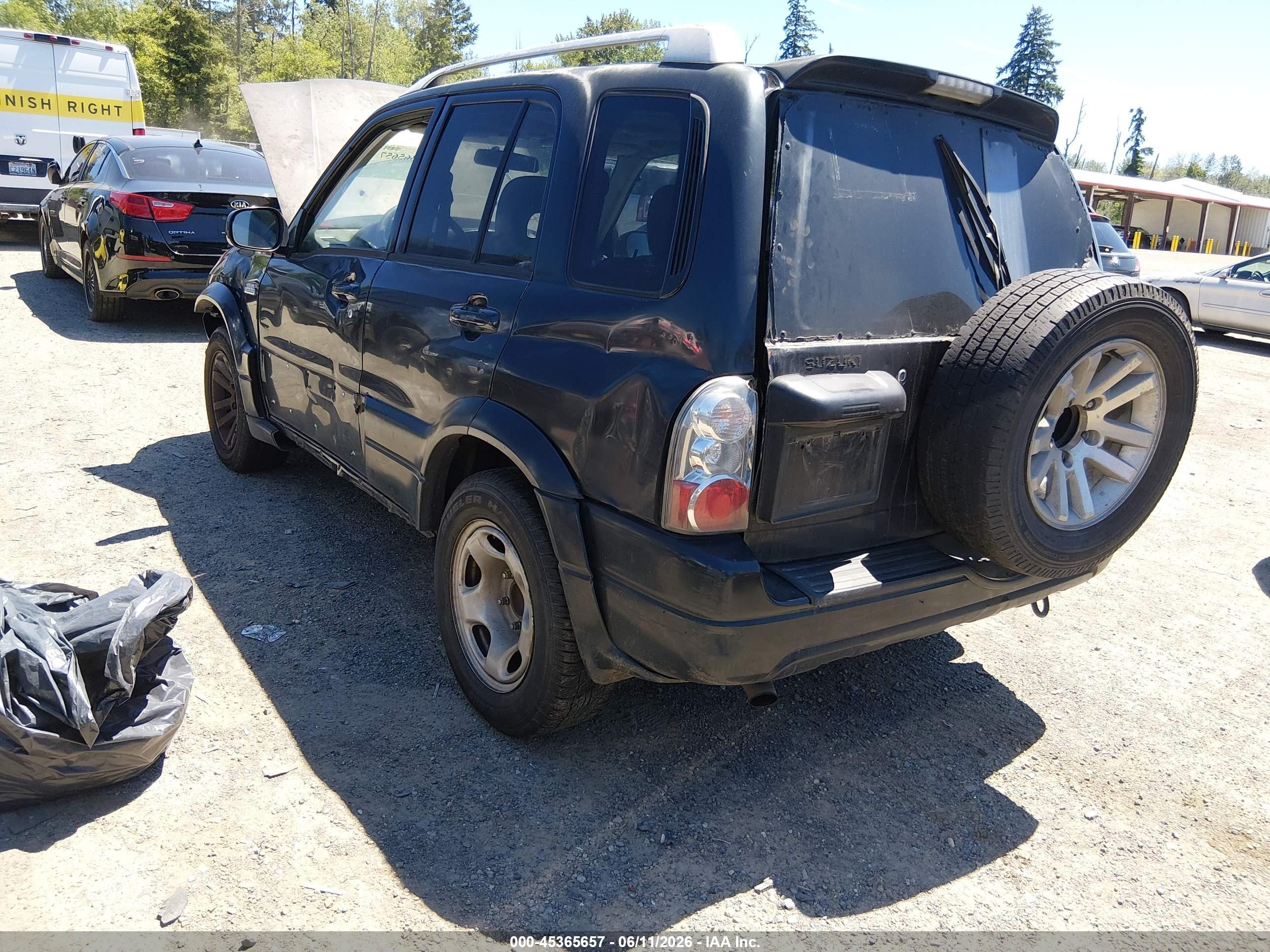 2004 Suzuki Grand Vitara Ex/lx Black vin: JS3TE62V544100363