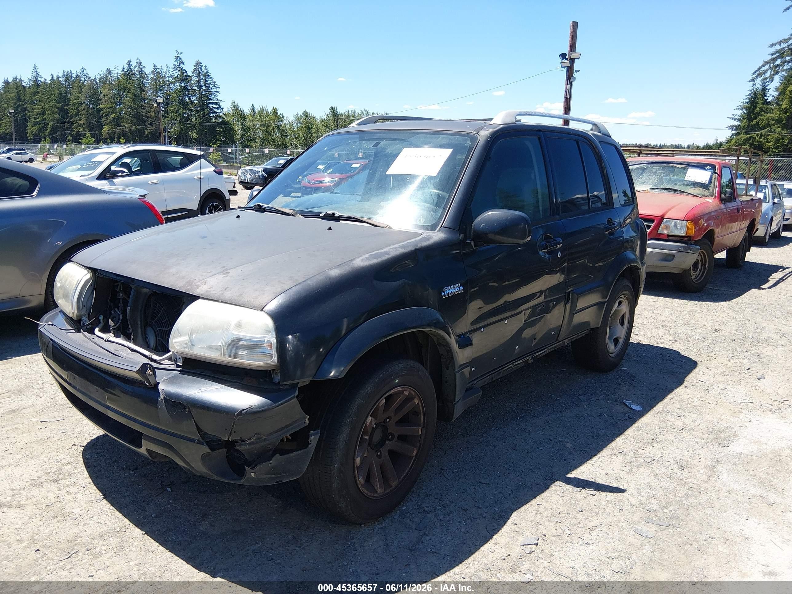 2004 Suzuki Grand Vitara Ex/lx Black vin: JS3TE62V544100363