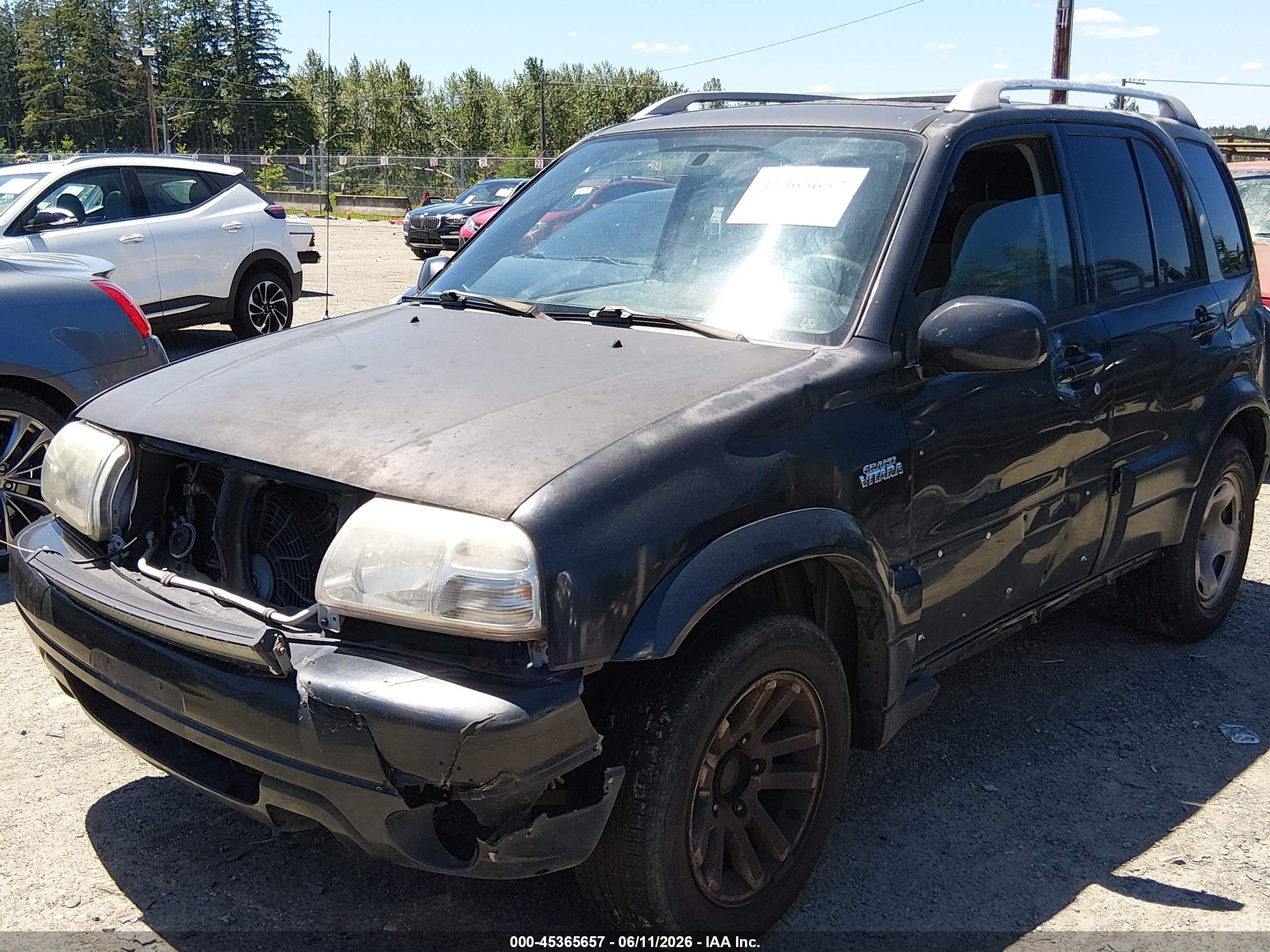 2004 Suzuki Grand Vitara Ex/lx Black vin: JS3TE62V544100363