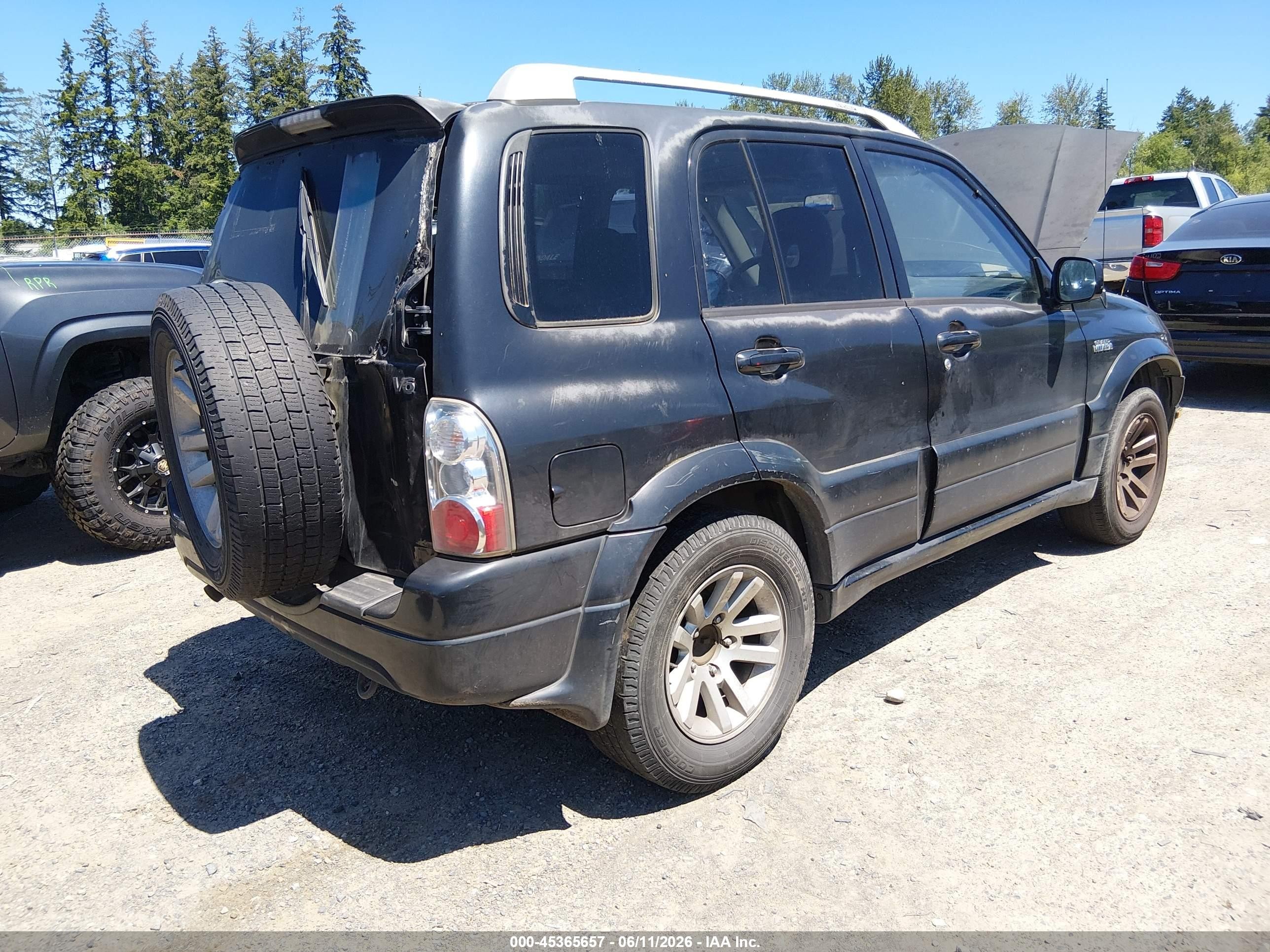 2004 Suzuki Grand Vitara Ex/lx Black vin: JS3TE62V544100363