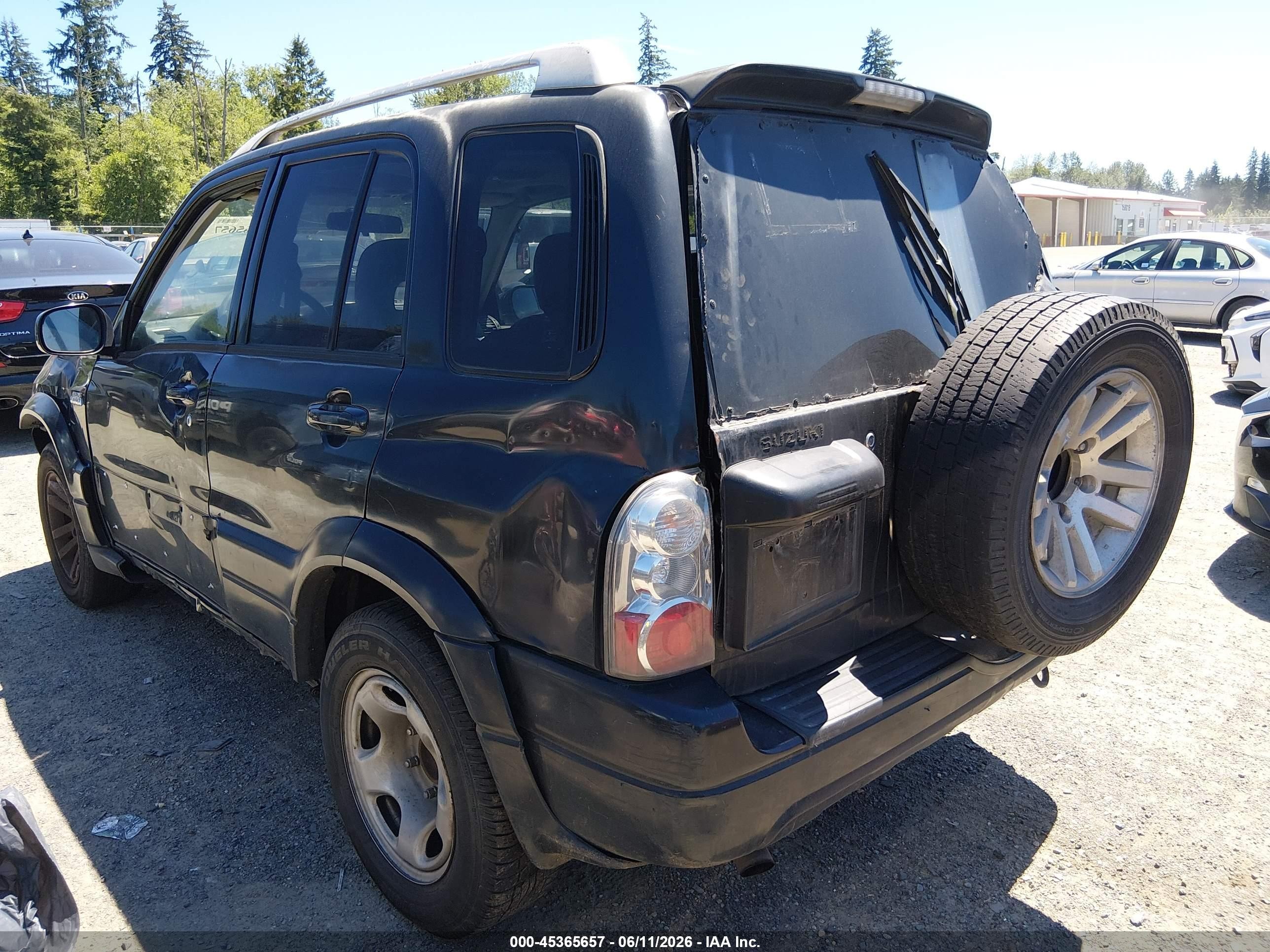 2004 Suzuki Grand Vitara Ex/lx Black vin: JS3TE62V544100363