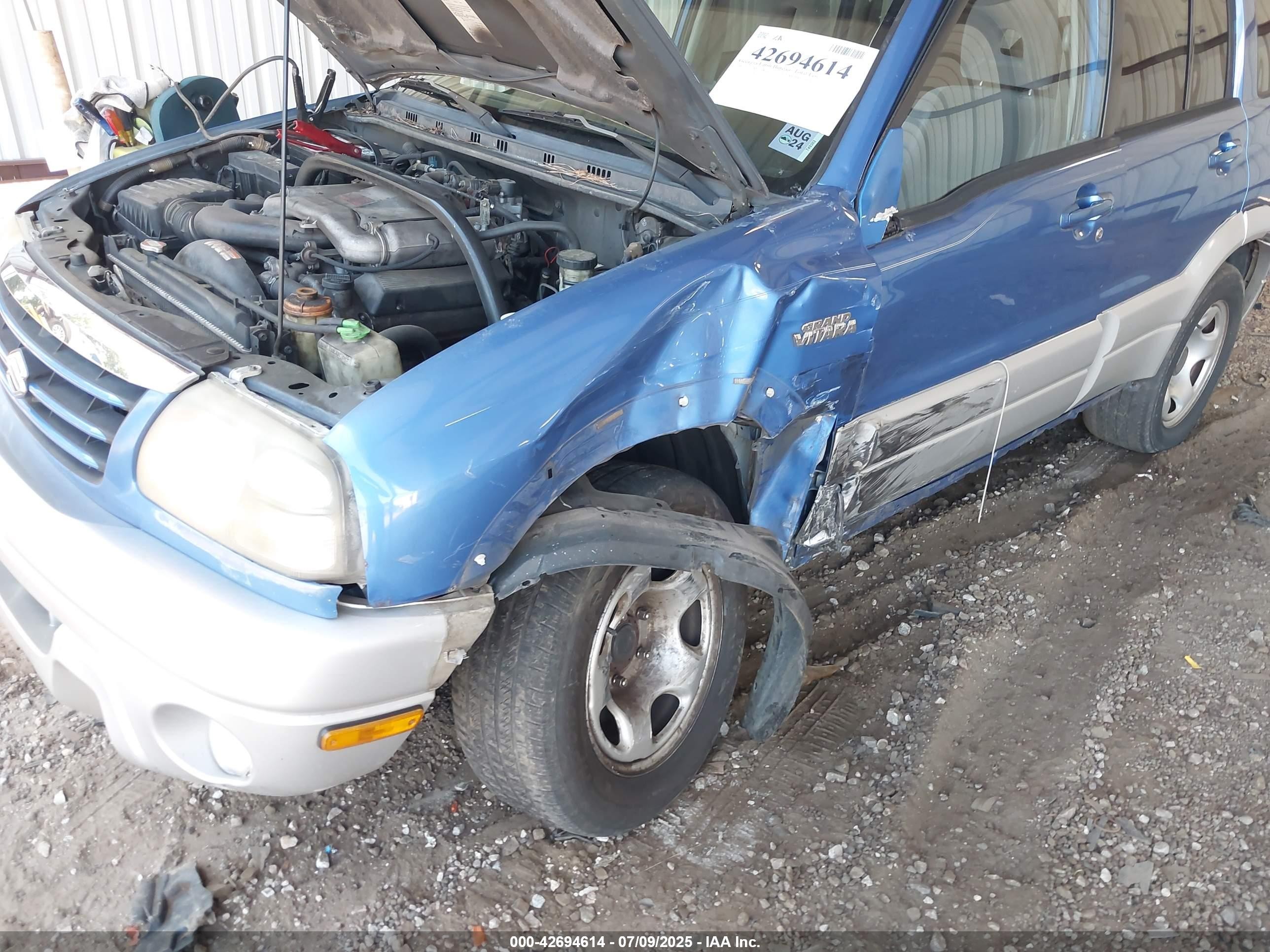 2004 Suzuki Grand Vitara Ex/lx Blue vin: JS3TE62V744100199