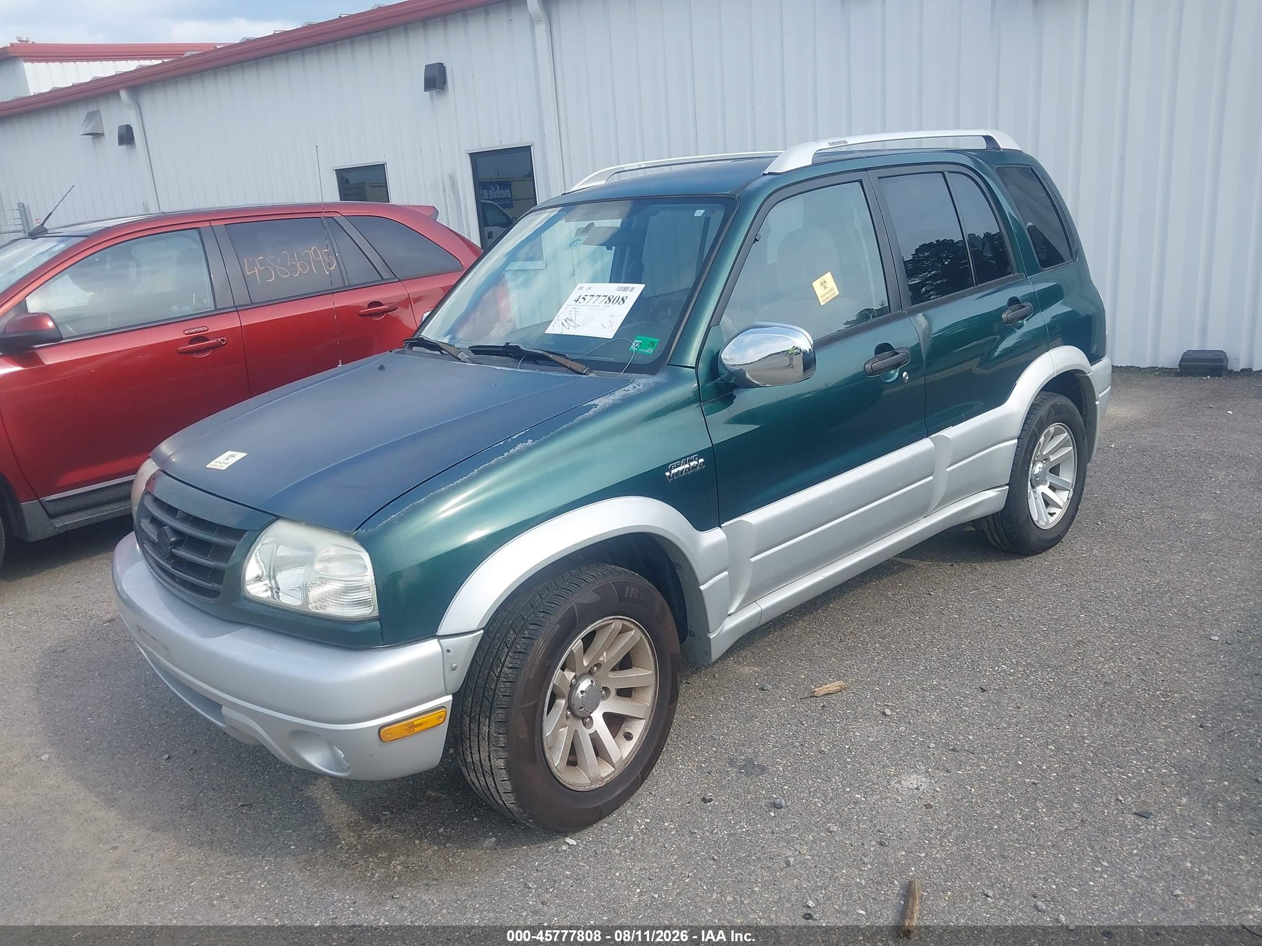 2005 Suzuki Grand Vitara Ex/lx Зеленый vin: JS3TE62VX54100800