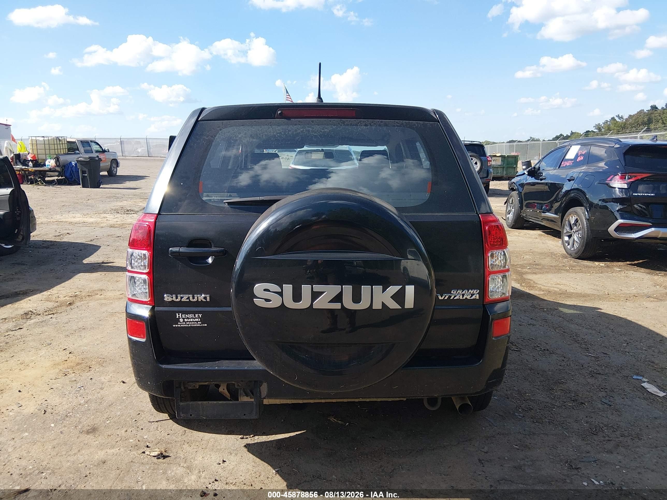 2008 Suzuki Grand Vitara Appearance/appearance Plus/w/spare   Cargo Covers Black vin: JS3TE941184104153