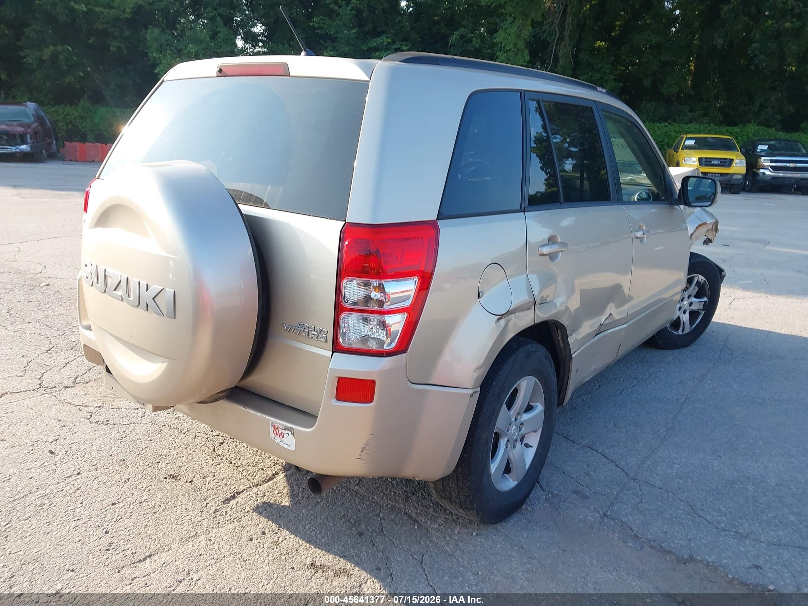 2007 Suzuki Grand Vitara Xsport Золотой vin: JS3TE944174205444