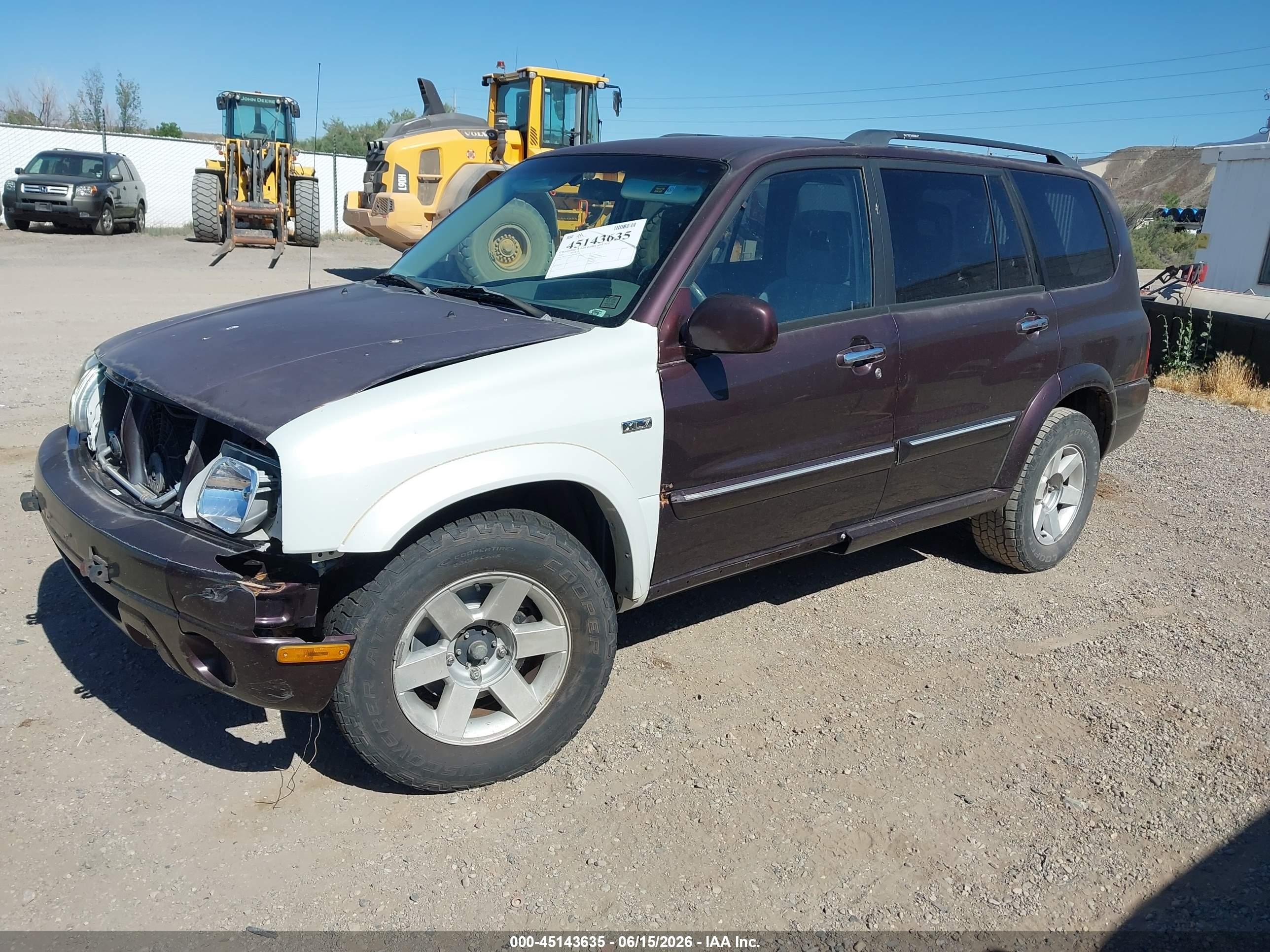 2002 Suzuki Xl-7 Limited/plus/standard/touring Purple vin: JS3TX92VX24103879