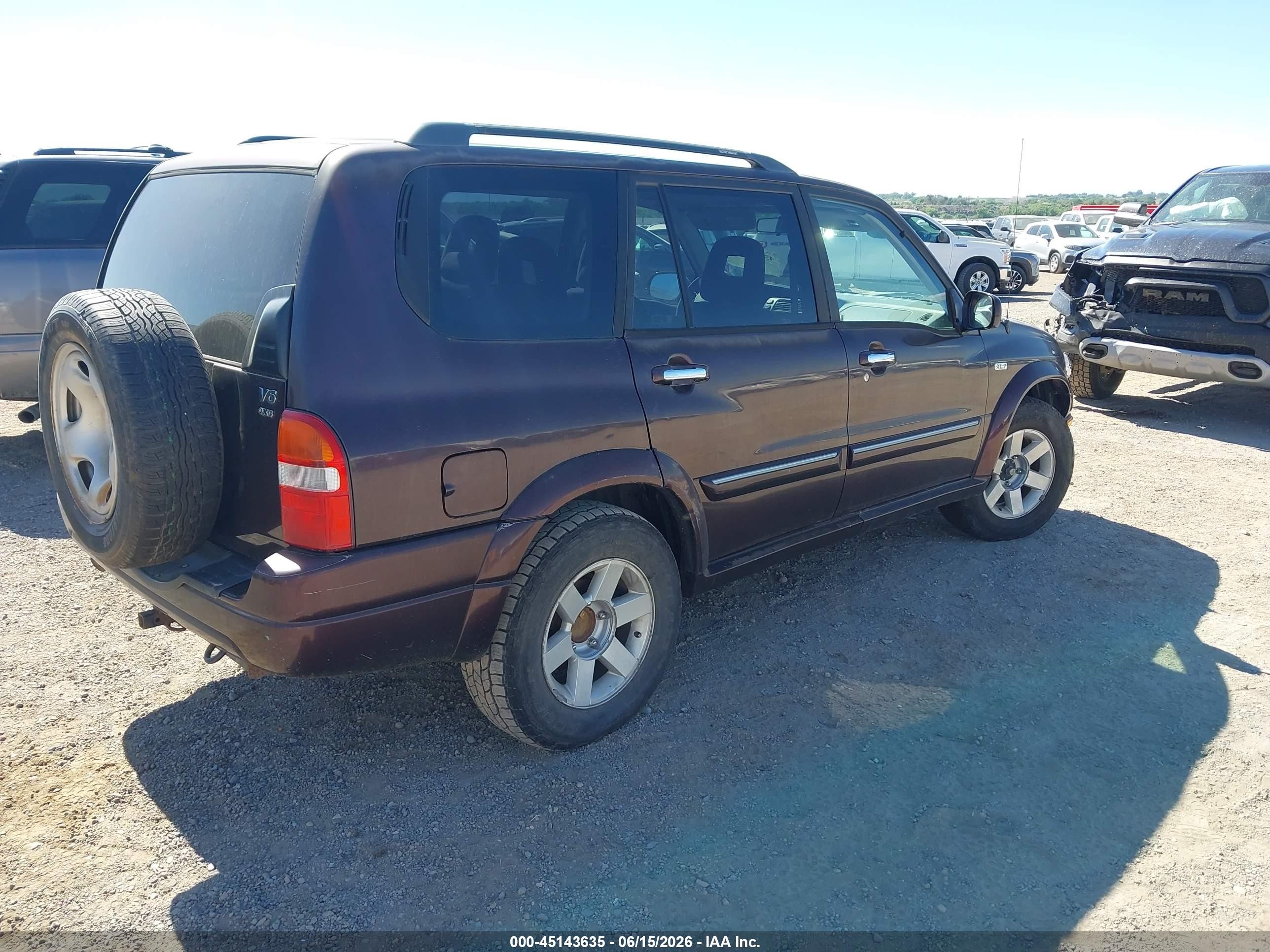 2002 Suzuki Xl-7 Limited/plus/standard/touring Purple vin: JS3TX92VX24103879