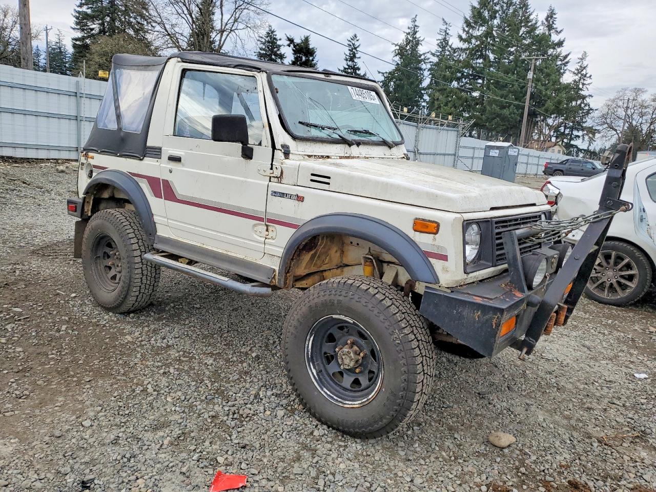 1986 Suzuki Samurai White vin: JS4JC51C7G4113543
