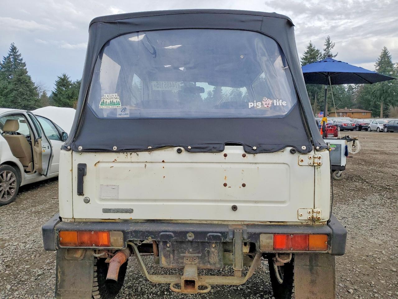 1986 Suzuki Samurai White vin: JS4JC51C7G4113543