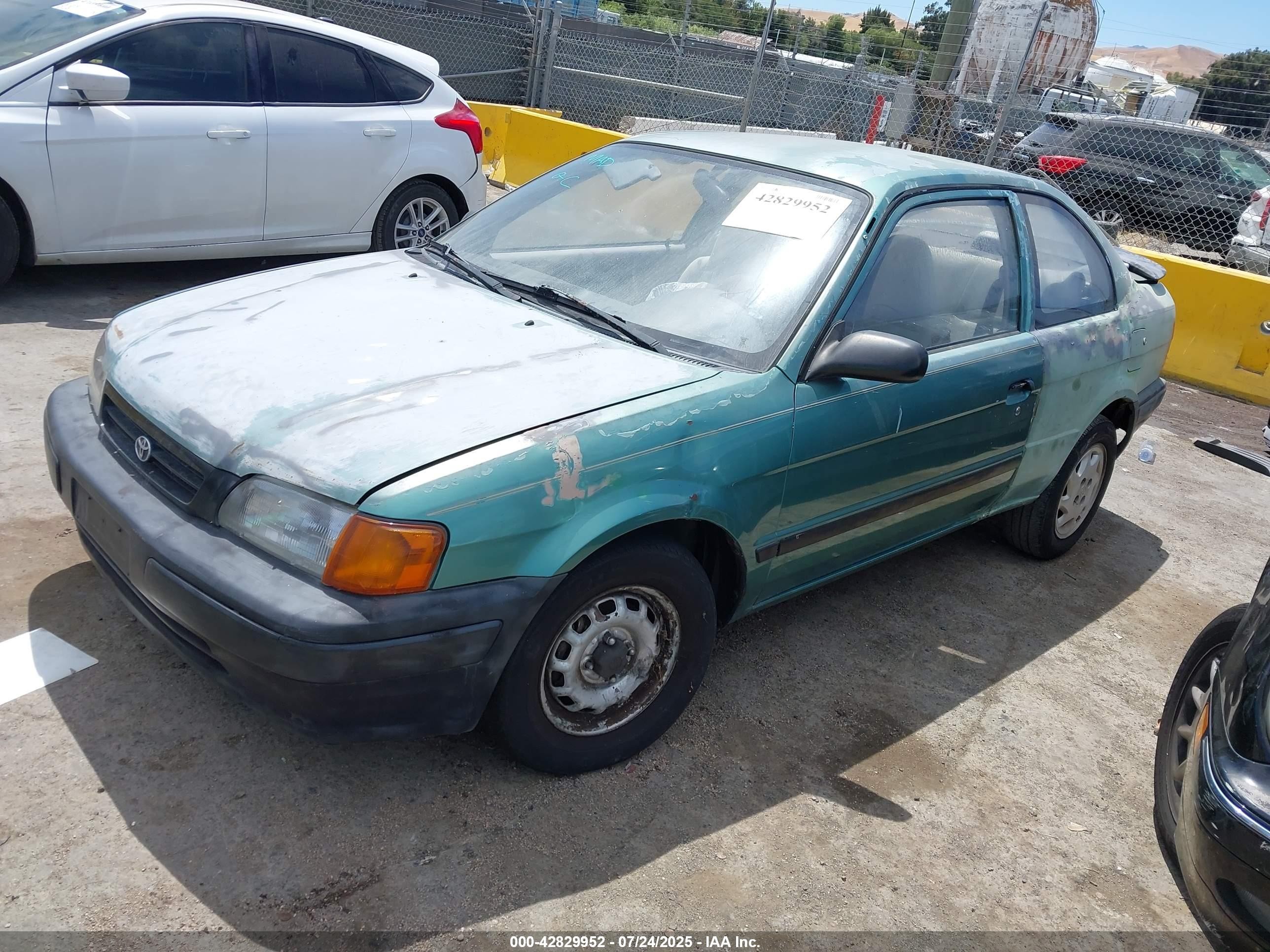 1996 Toyota Tercel Std/dx Green vin: JT2AC52L0T0167665