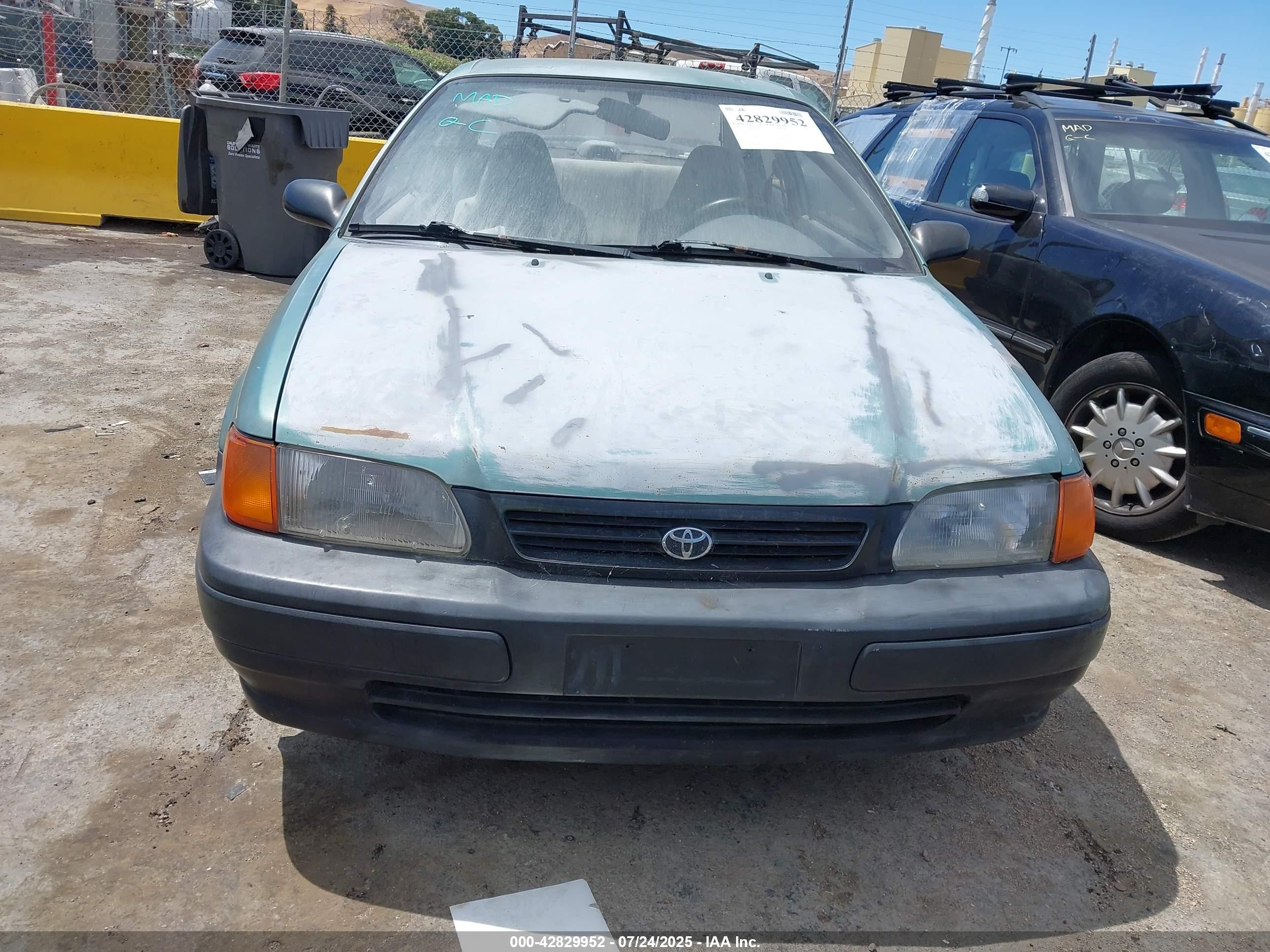 1996 Toyota Tercel Std/dx Green vin: JT2AC52L0T0167665