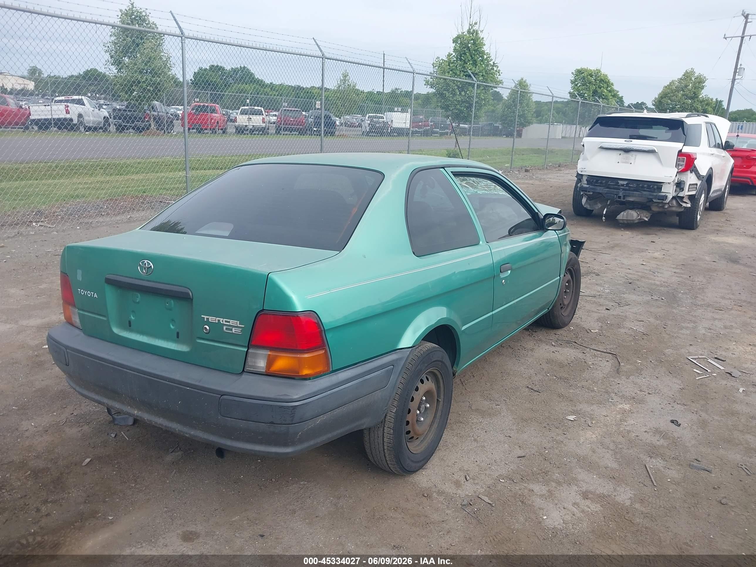 1997 Toyota Tercel Ce Green vin: JT2AC52L1V0227522
